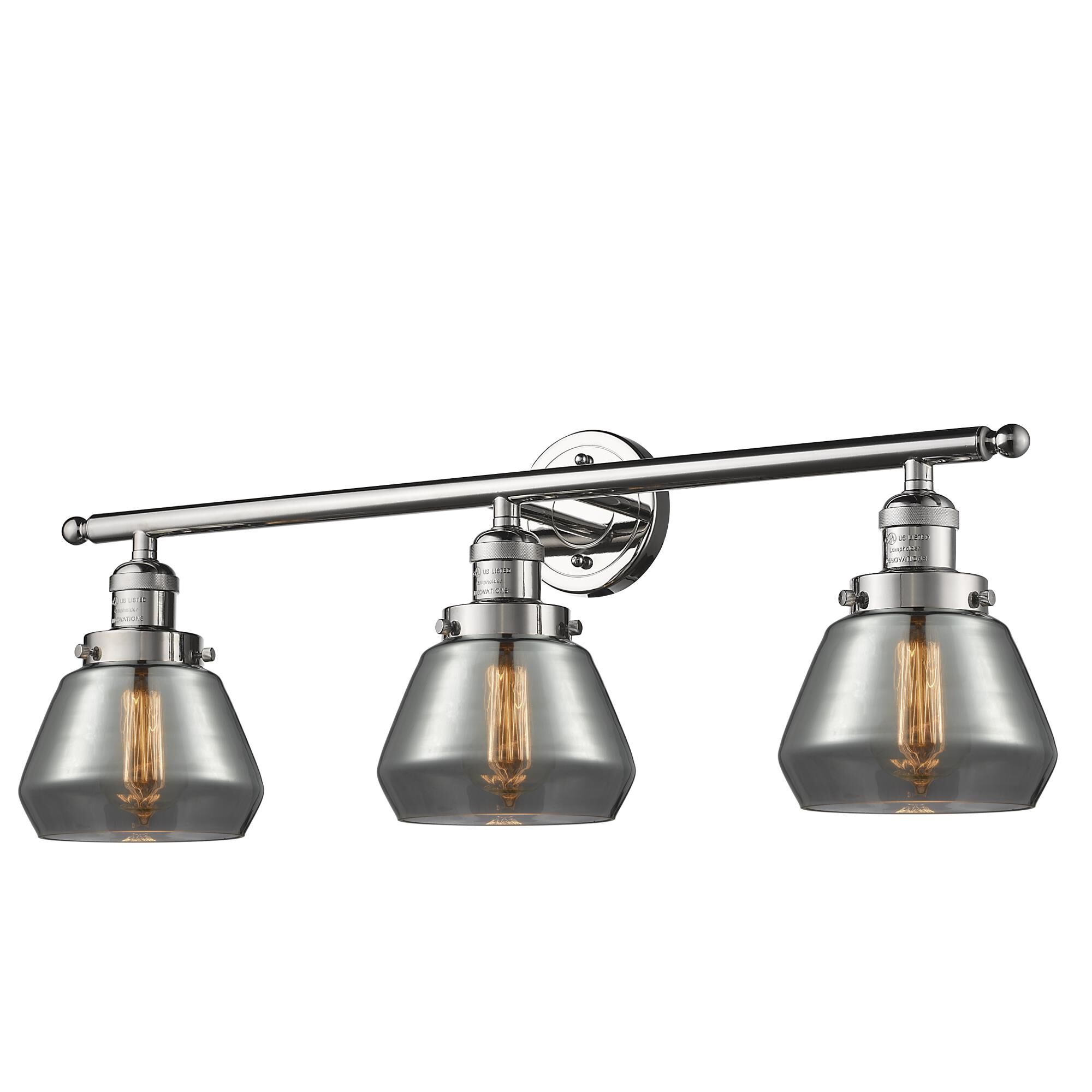 Shown in Polished Nickel finish and Plated Smoked glass