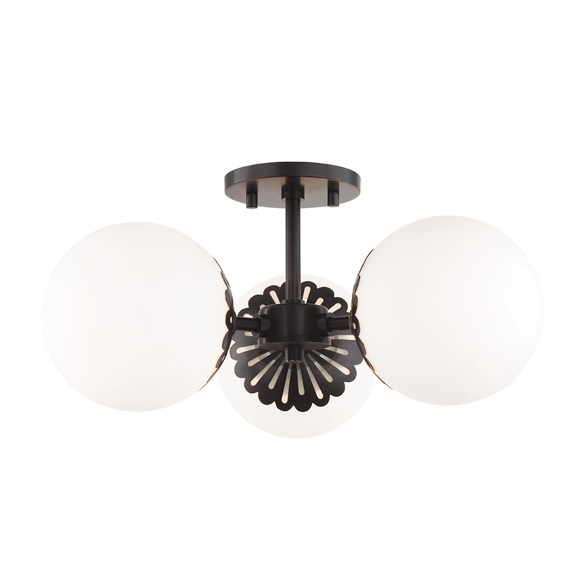 Paige 16 Inch 3 Light Semi Flush Mount,