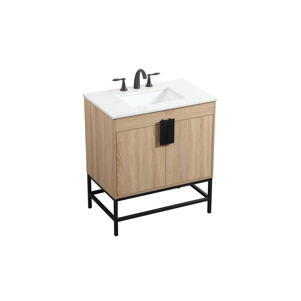 Shown in Mango Wood finish and Without Backsplash accent