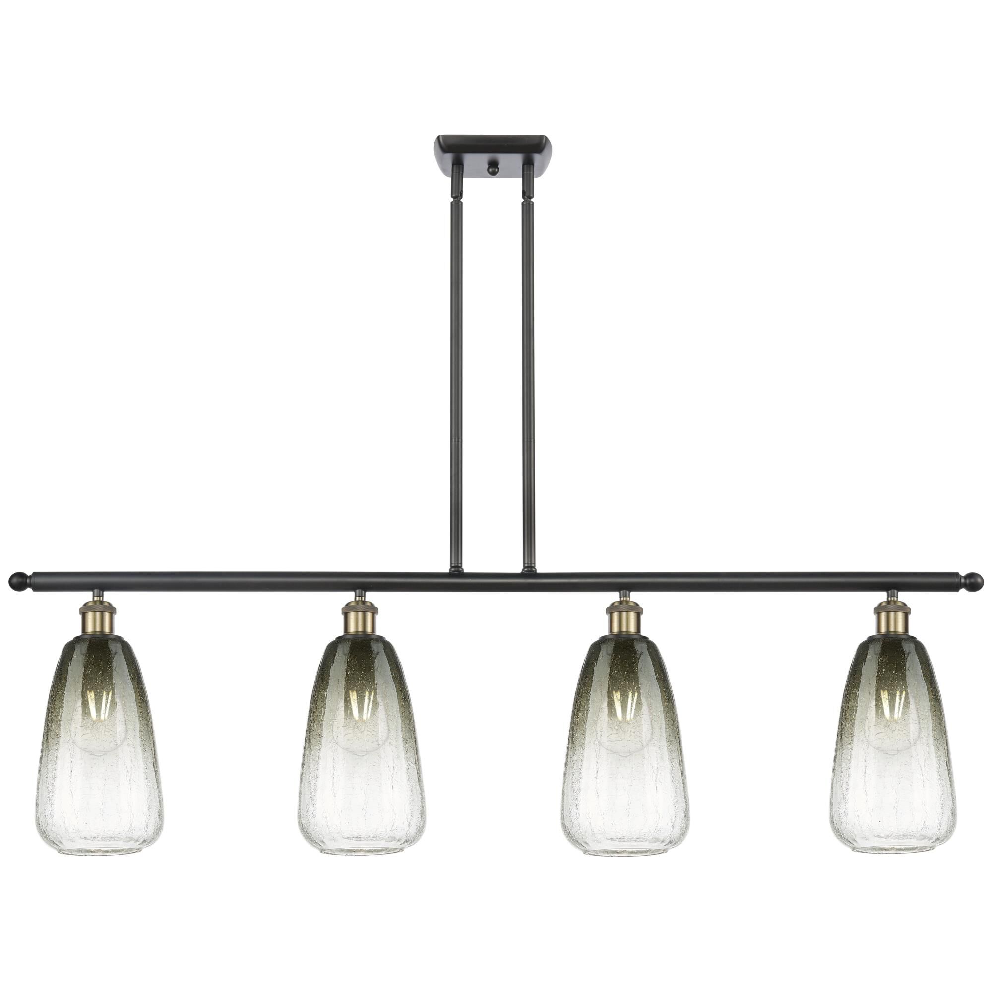 Shown in Black Antique Brass finish and Slate glass