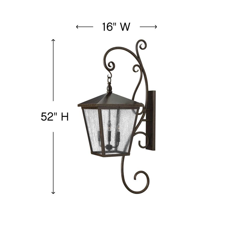 Trellis 52 Inch Tall 4 Light Outdoor Wall Light by Hinkley Lighting