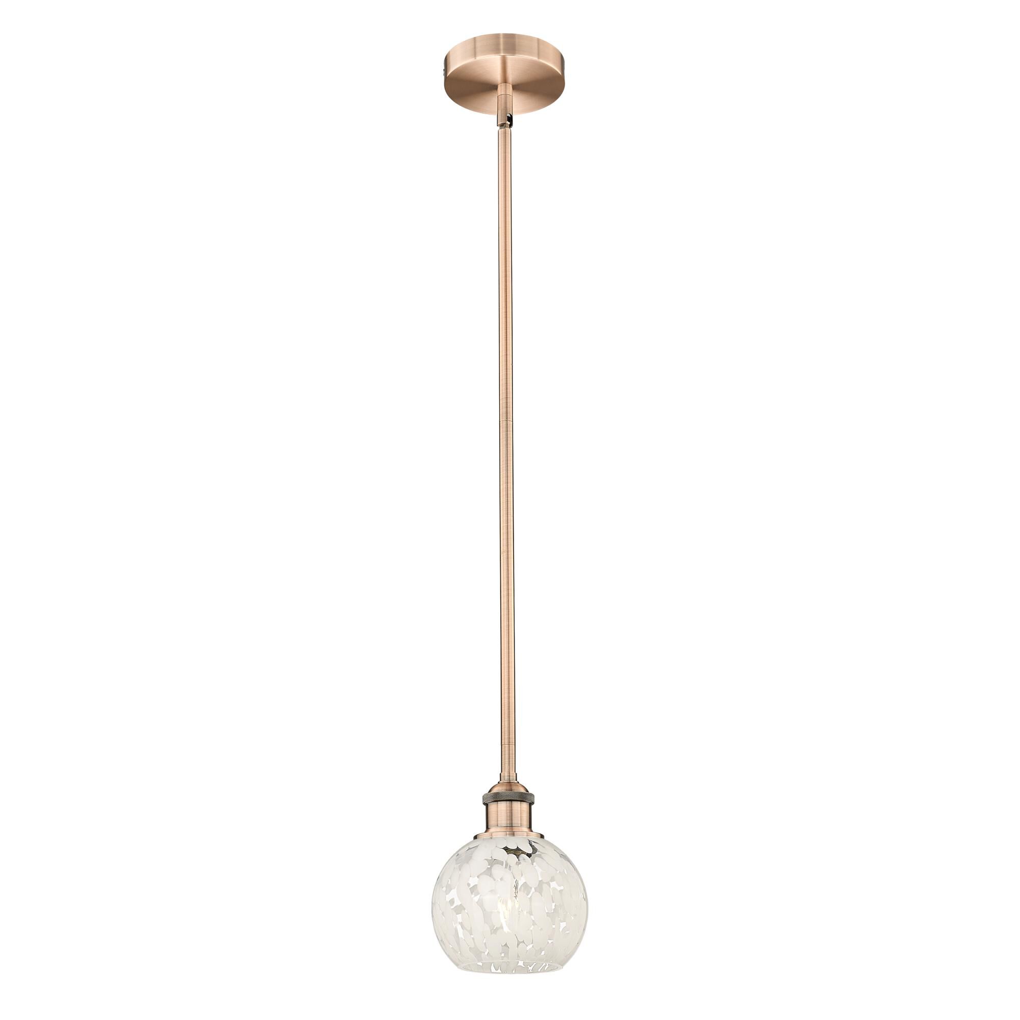 Bruno Marashlian White Mouchette 6 Inch Mini Pendant by Innovations Lighting