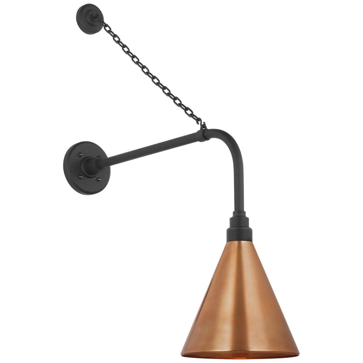Shown in Matte Black finish and Copper shade