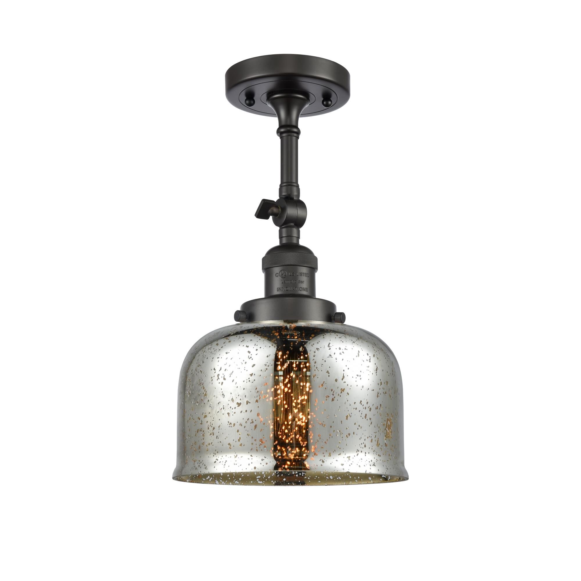 Bruno Marashlian Large Bell 8 Inch 1 Light Semi Flush Mount by Innovations Lighting