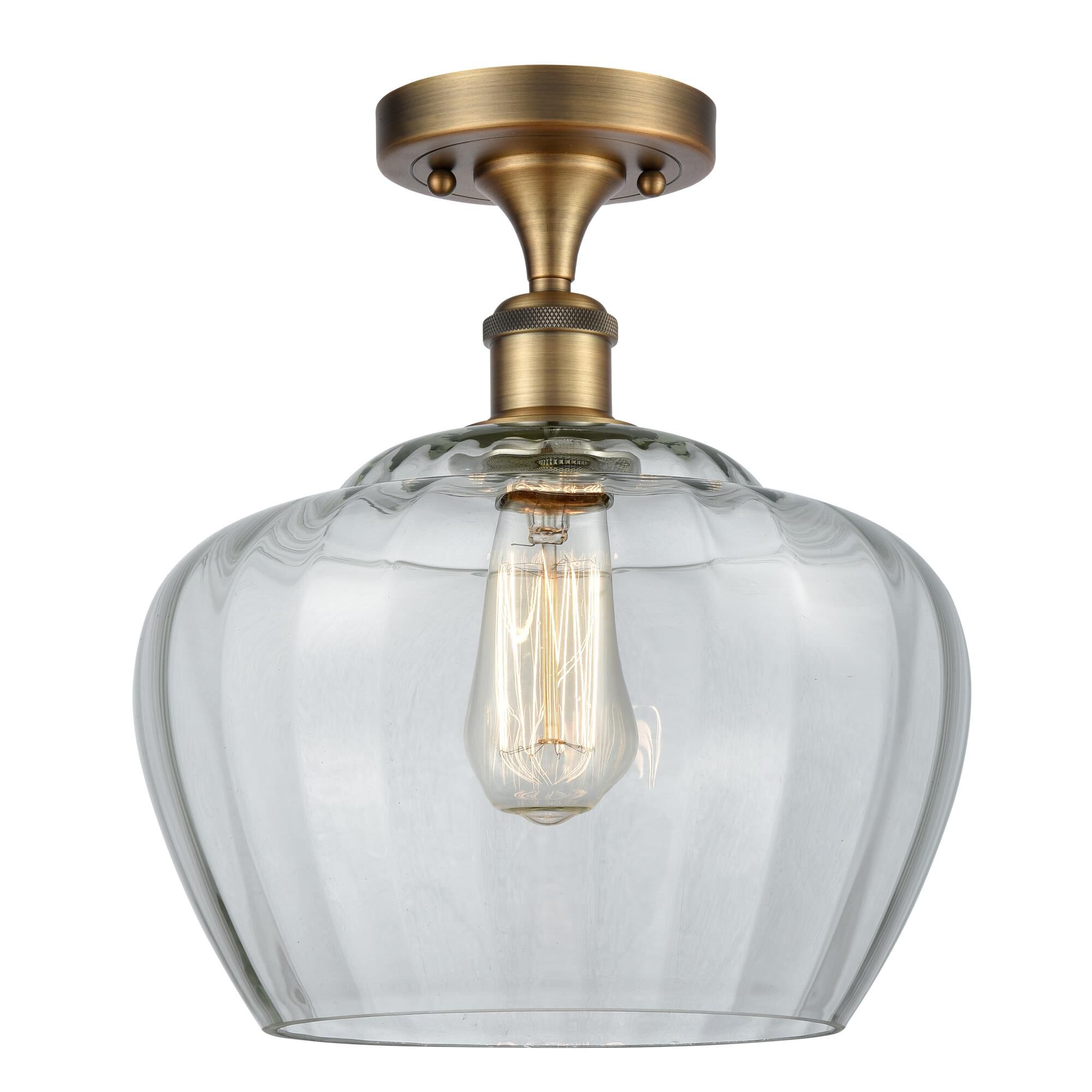 Bruno Marashlian Large Fenton 11 Inch 1 Light Flush Mount by Innovations Lighting