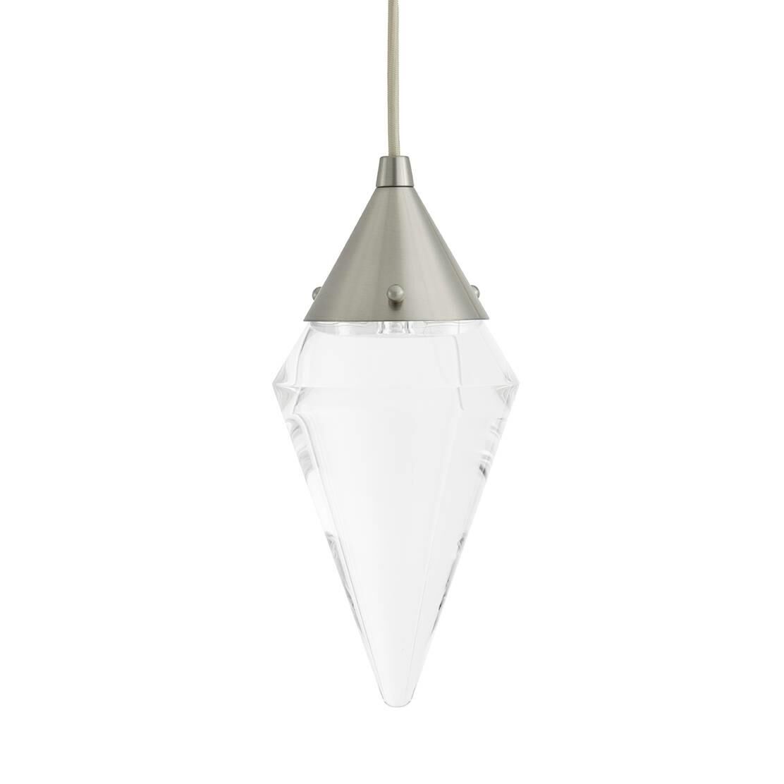 Shown in Vintage Silver finish and Clear glass