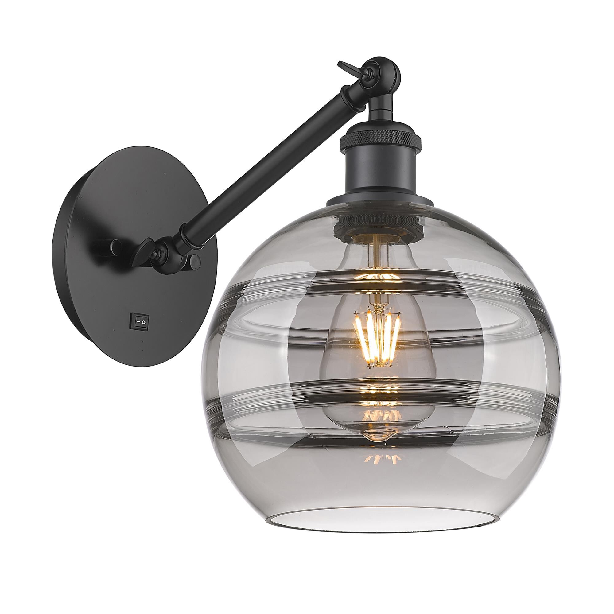 Shown in Matte Black finish and Light Smoke glass