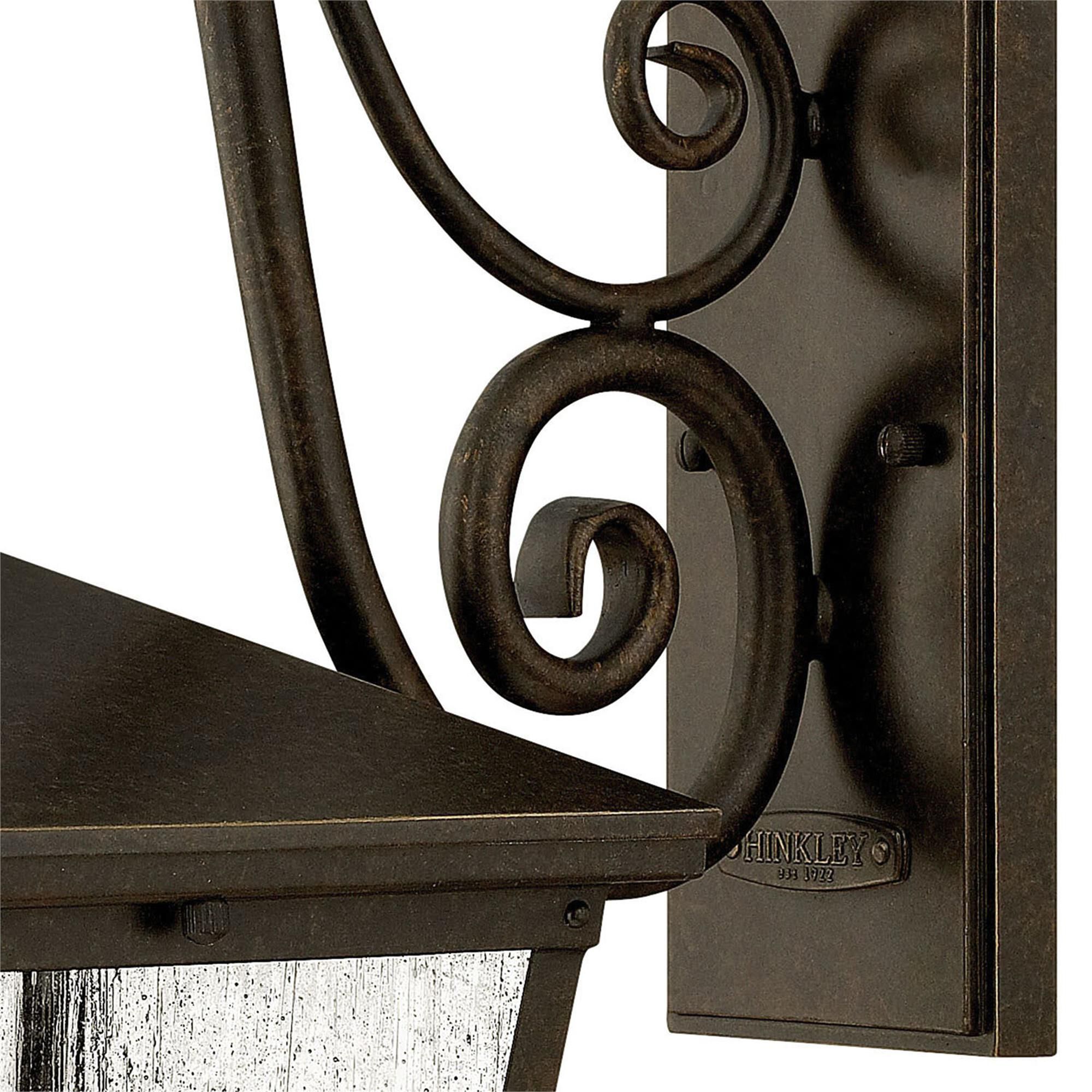 Shown in Regency Bronze finish and Clear Seedy glass