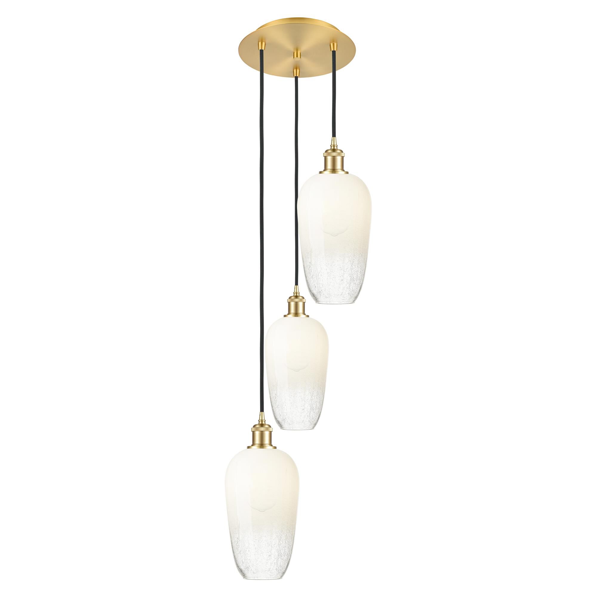 Shown in Satin Gold finish and Opal glass