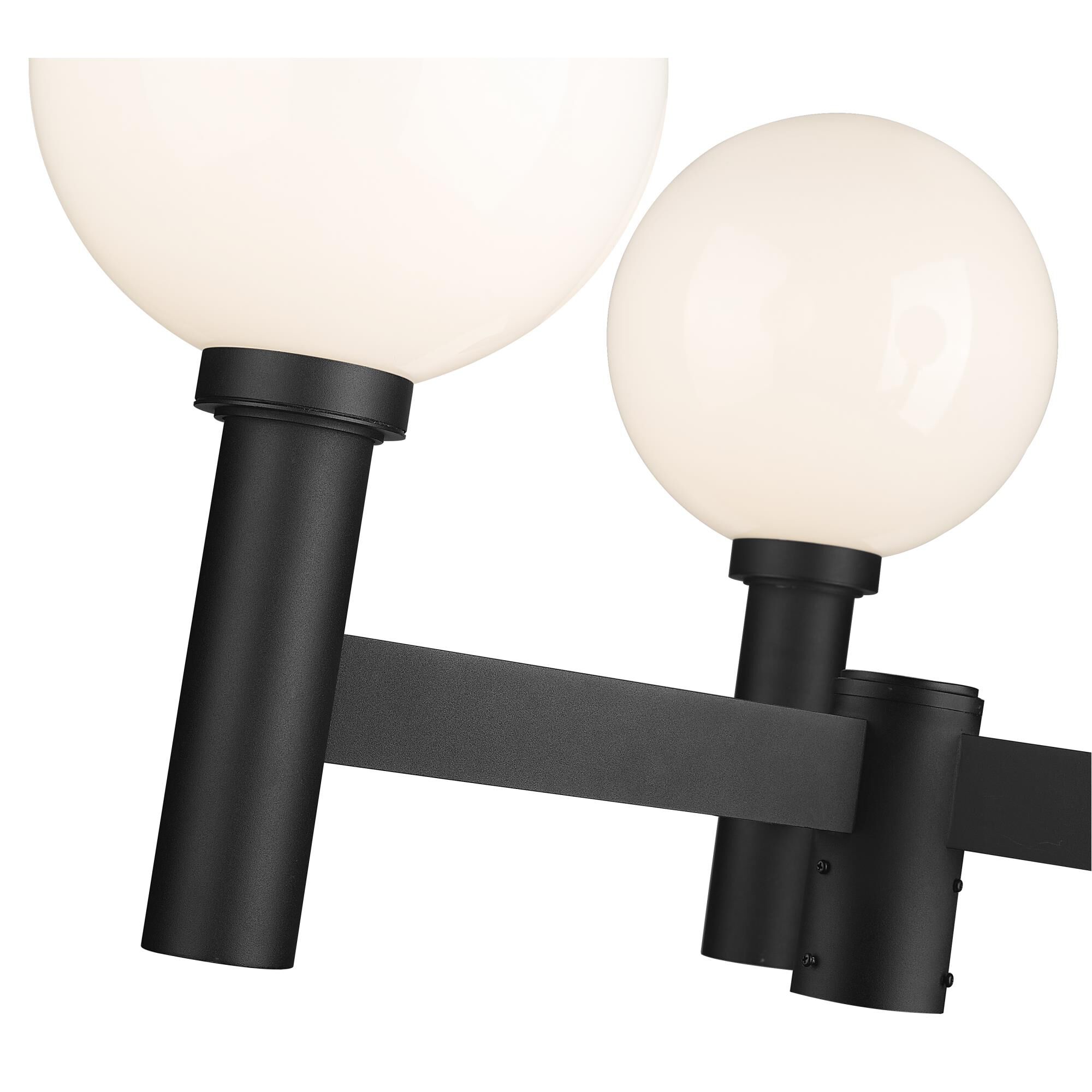 Shown in Black finish and Opal glass