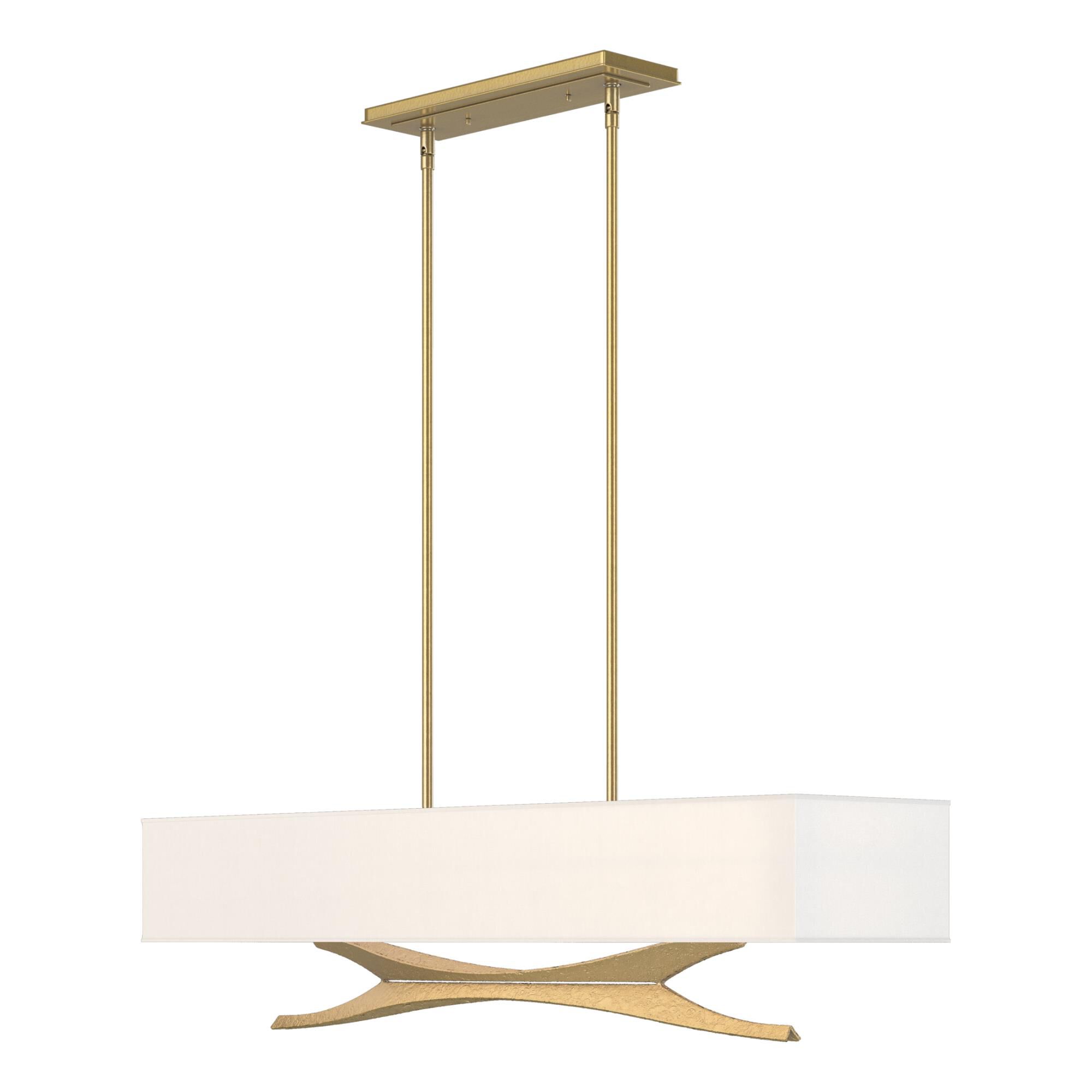Shown in Modern Brass finish and White shade