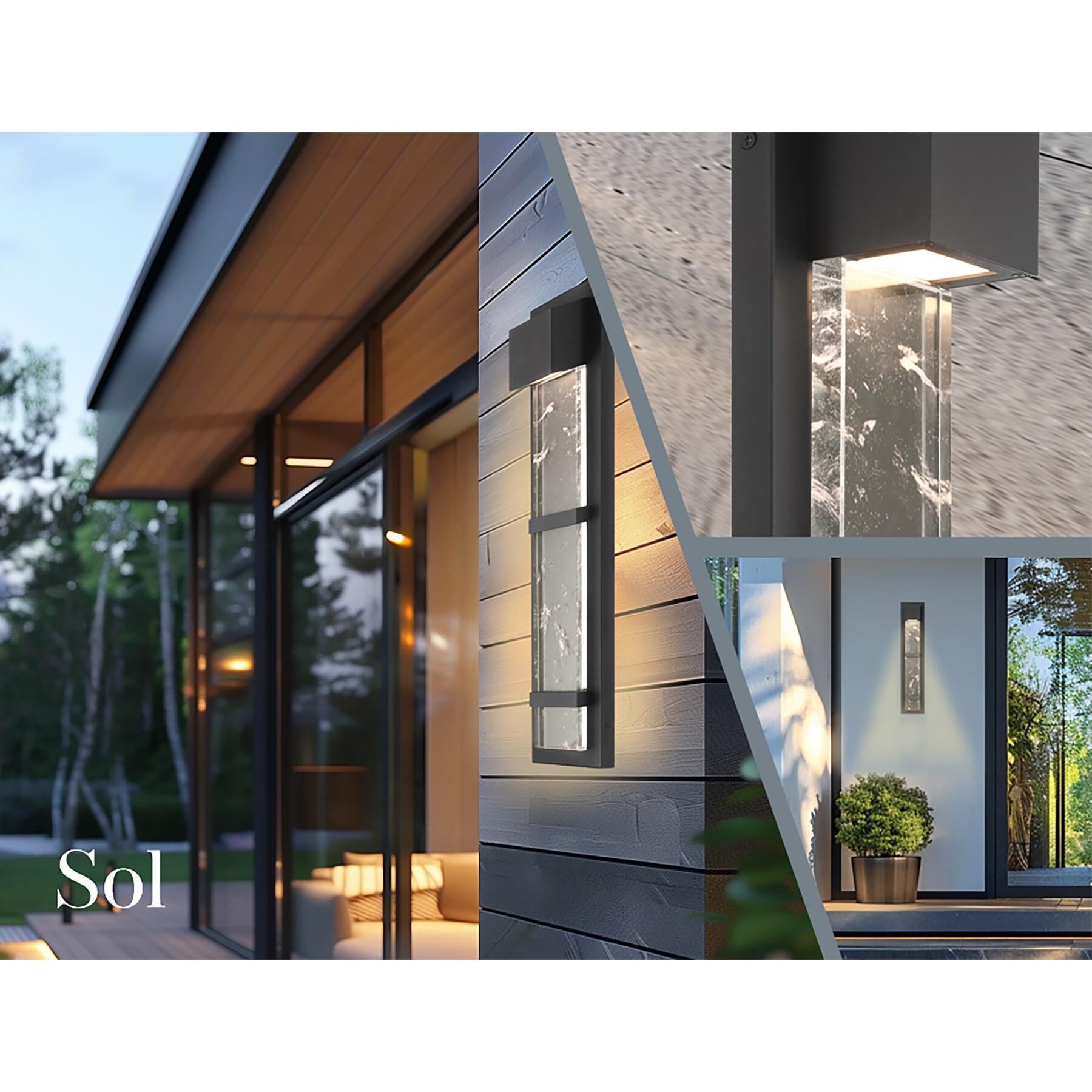 Shown in Sand Coal finish and Rock Crystalite glass