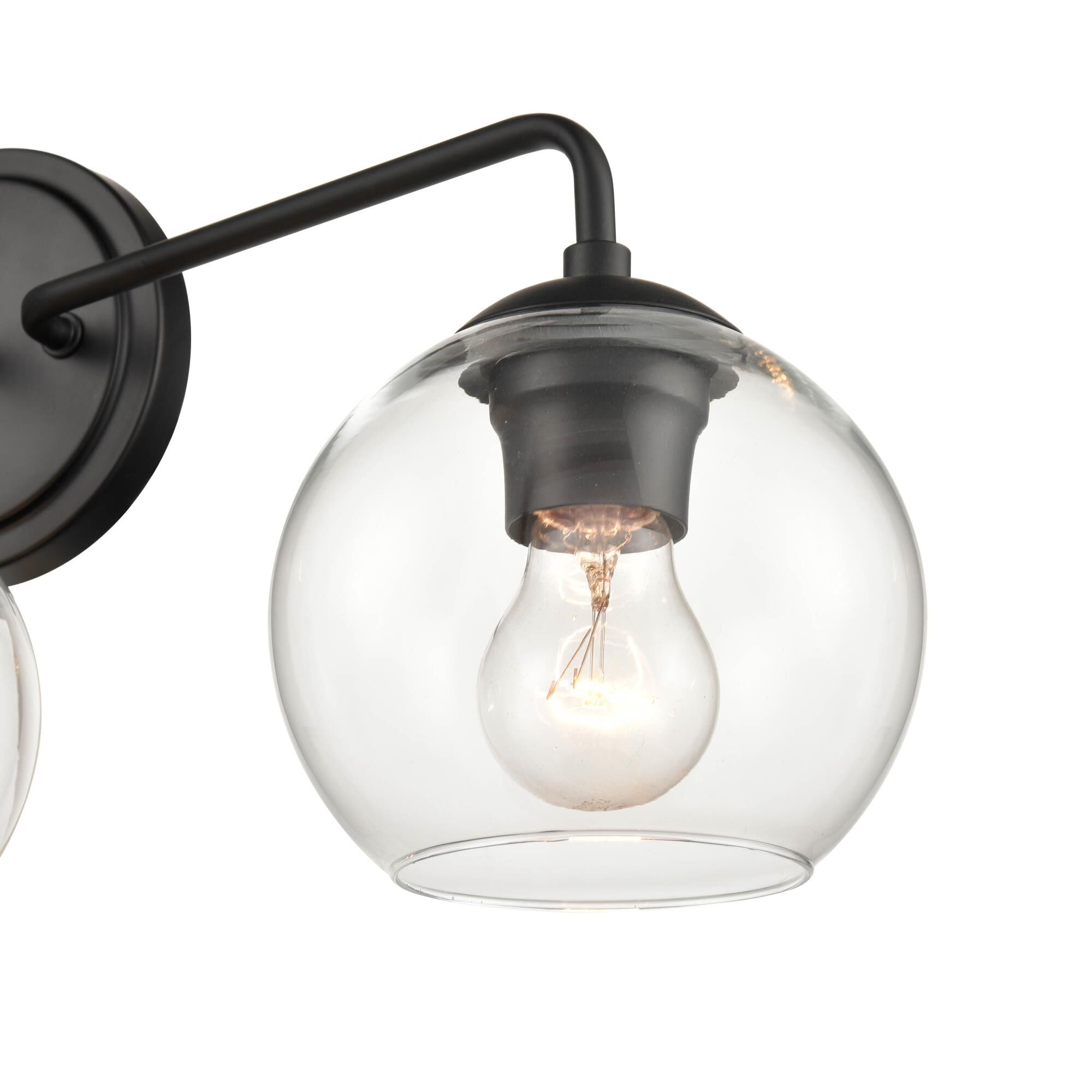 Shown in Matte Black finish and Clear glass