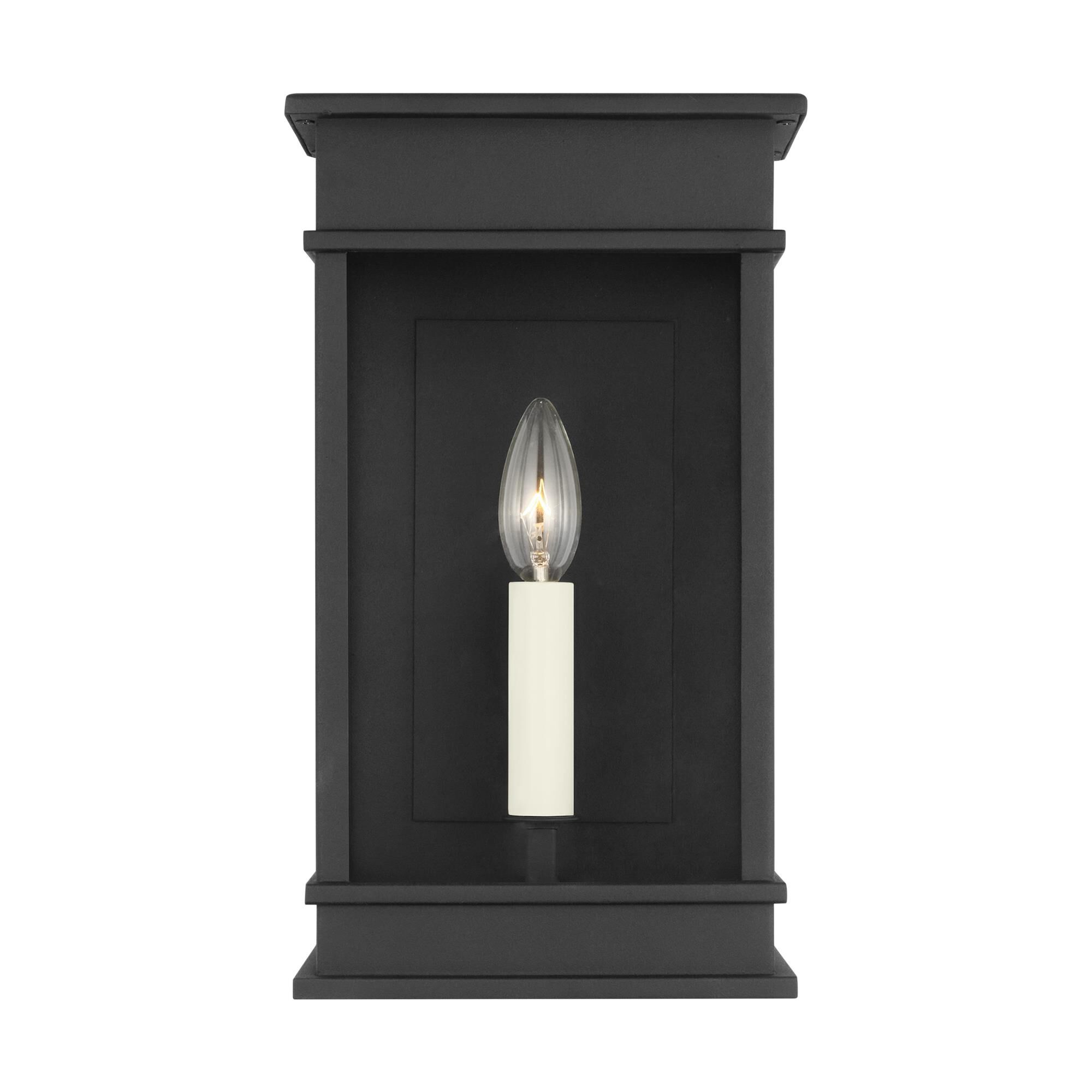 Shown in Textured Black finish and Clear Glass Panel And Clear Glass Panels shade