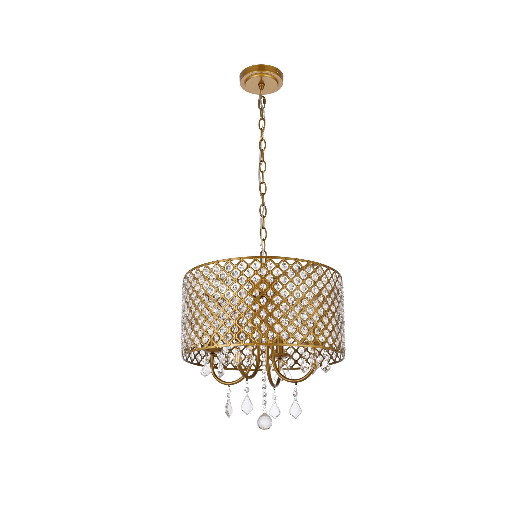 Shown in Brass finish and Clear Royal Cut crystal