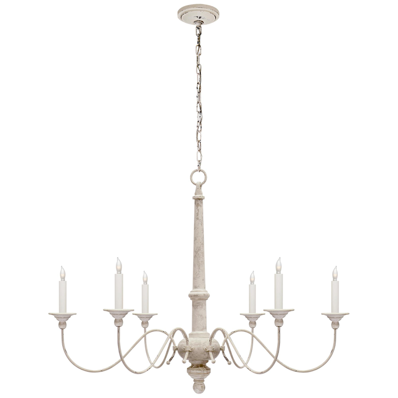 Country 36 Inch 6 Light Chandelier by Visual Comfort Signature Collection