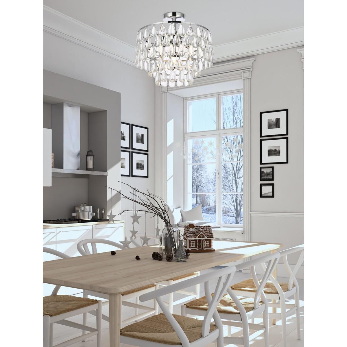 Shown in Chrome finish and Royal Cut Clear crystal