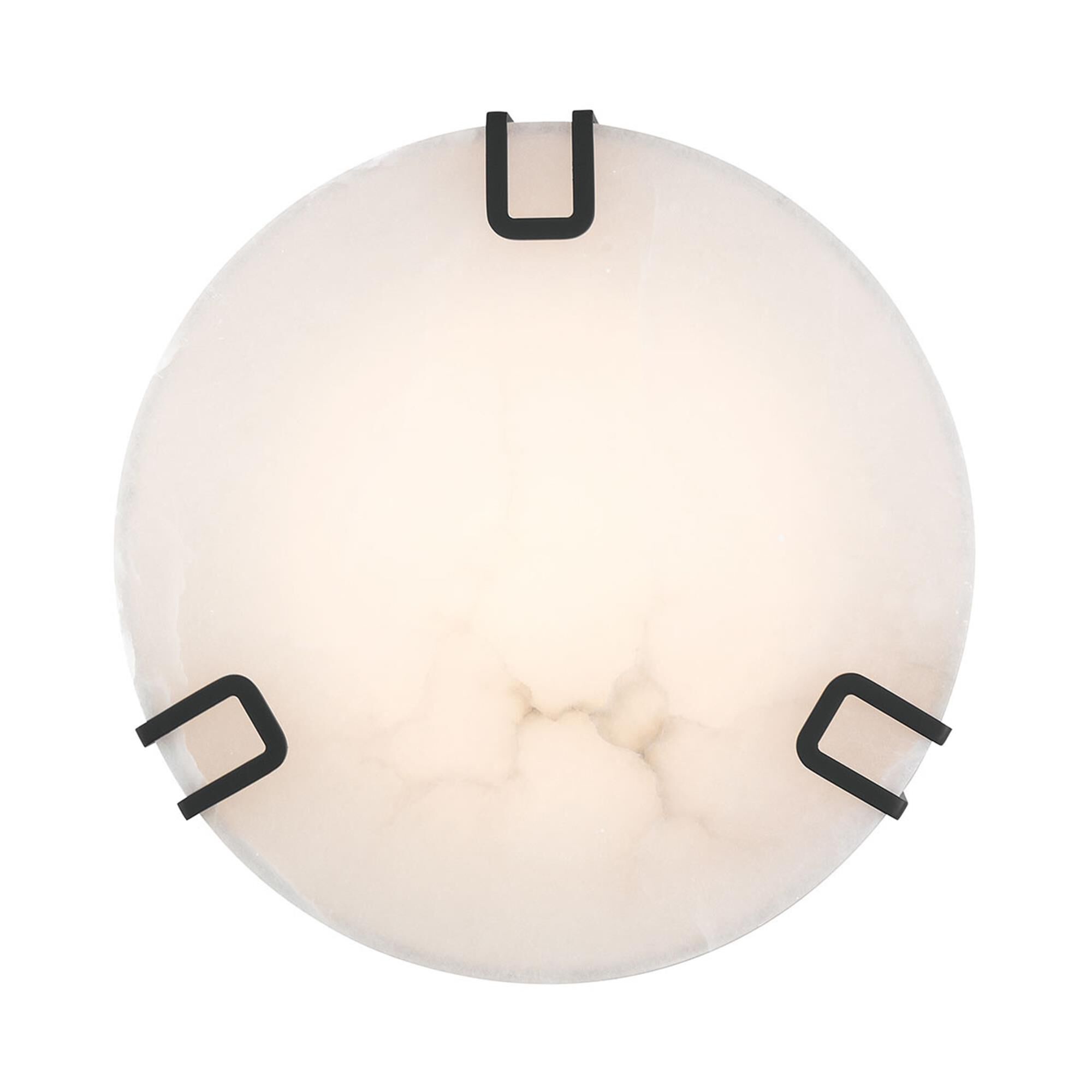 Shown in Black finish and Alabaster glass