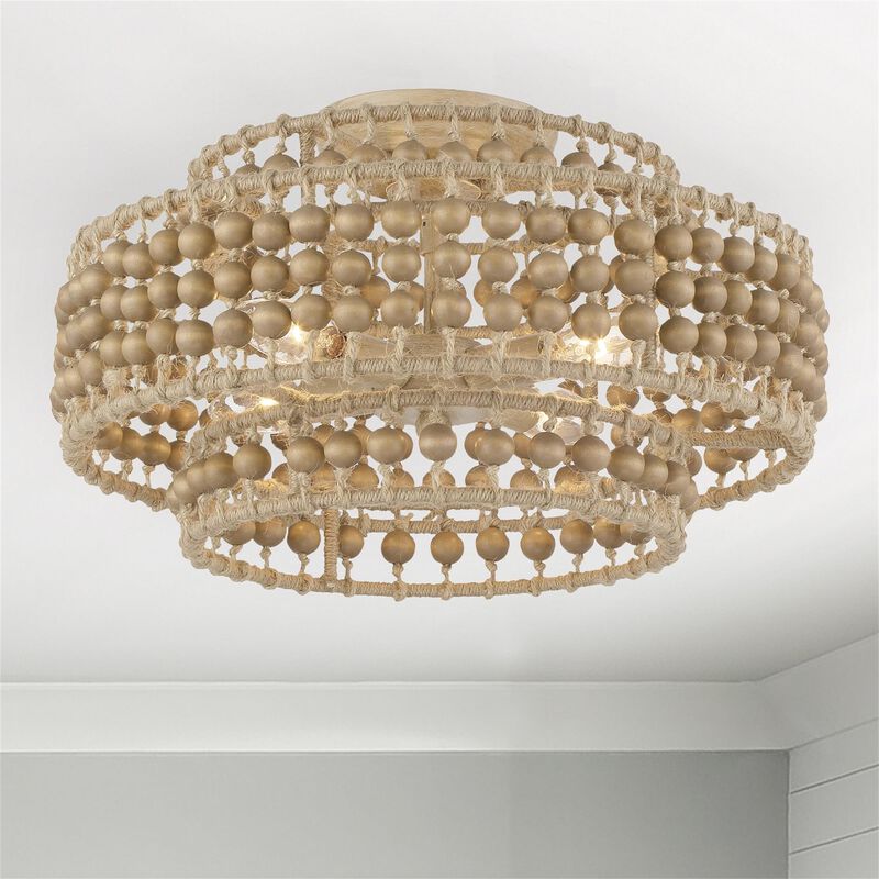 Silas 16 Inch 3 Light Semi Flush Mount by Crystorama