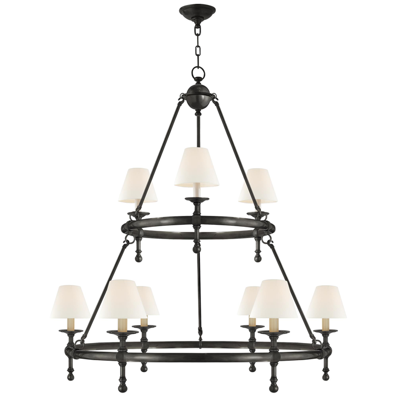 Chapman & Myers Classic 45 Inch 9 Light Chandelier by Visual Comfort Signature Collection