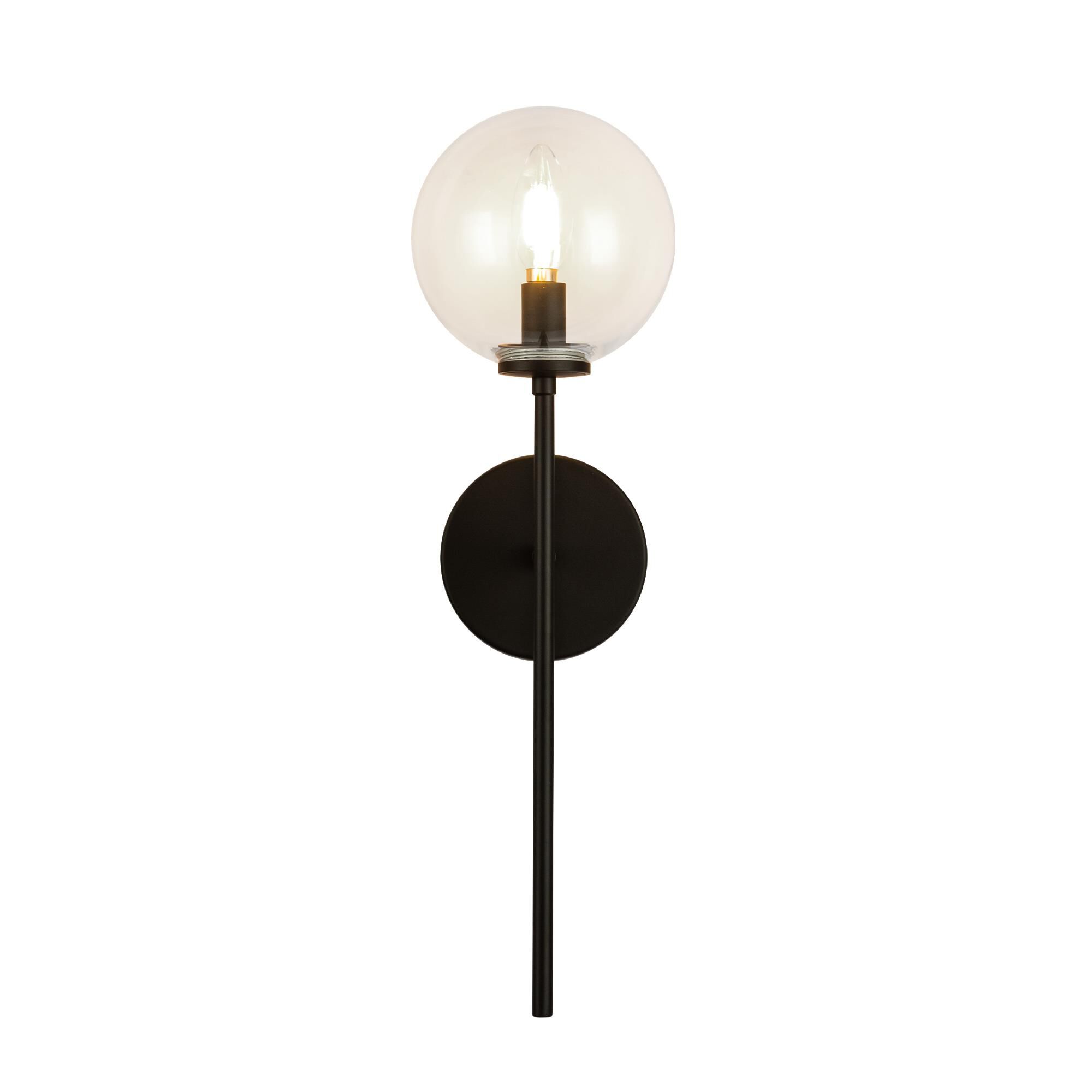 Shown in Aged Brass/Clear Glass|matte Black/Clear Glass finish and Clear glass and Clear Glass shade