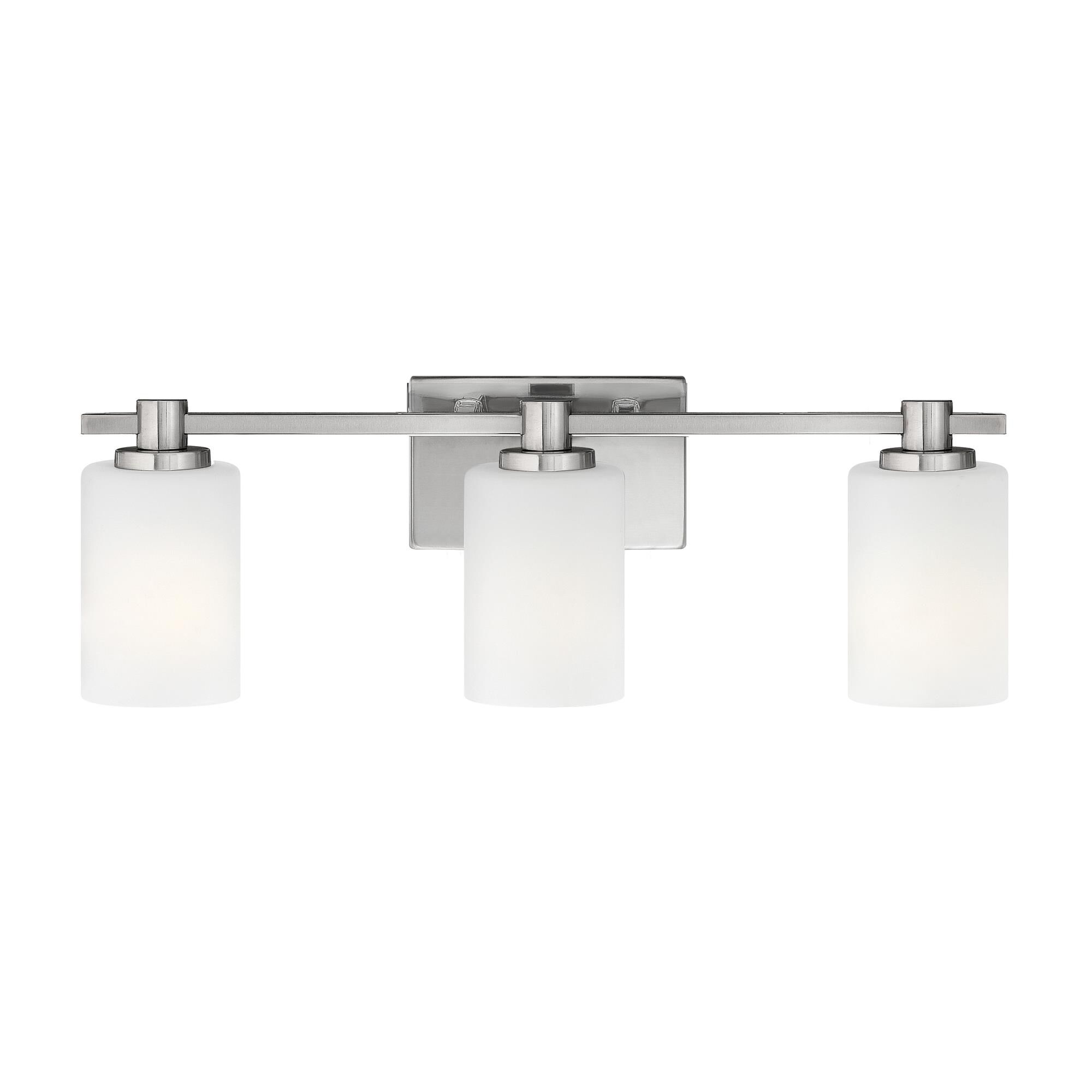 Shown in Brushed Nickel finish and Etched Opal glass