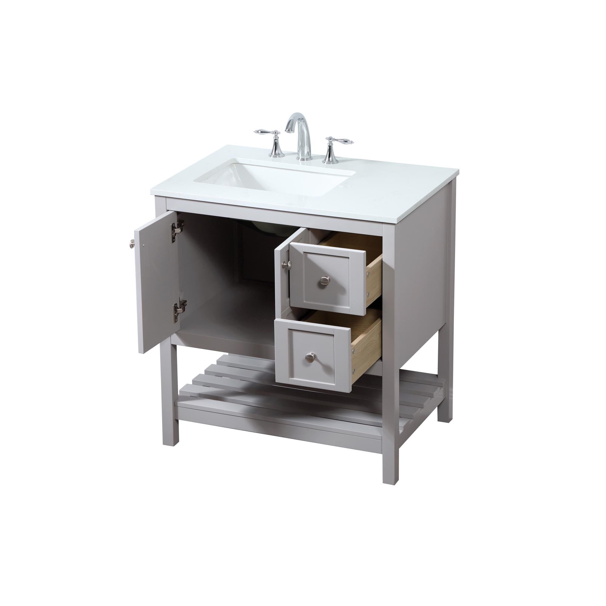 Shown in Grey finish