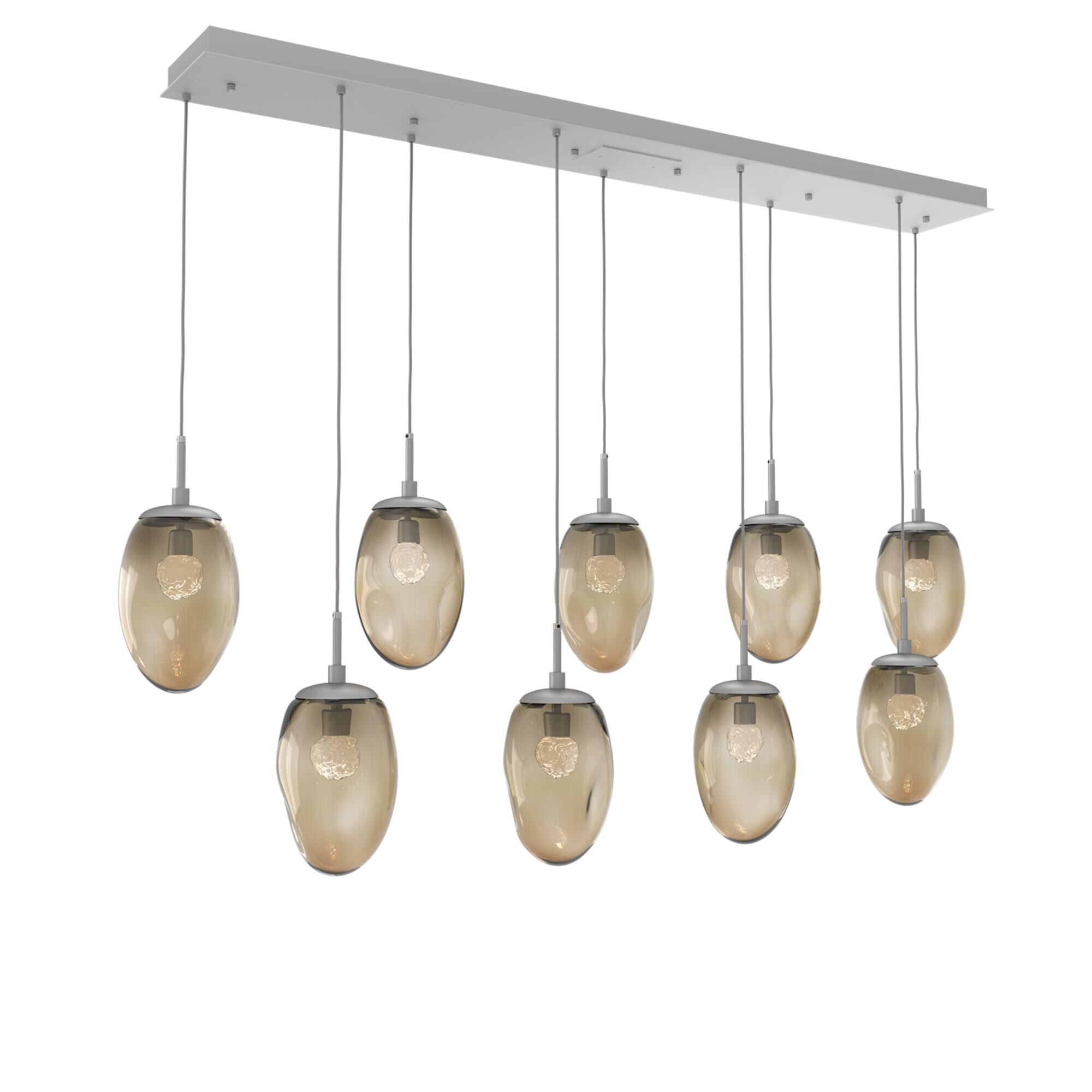 Shown in Classic Silver finish and Floret Inner And Bronze Outer glass