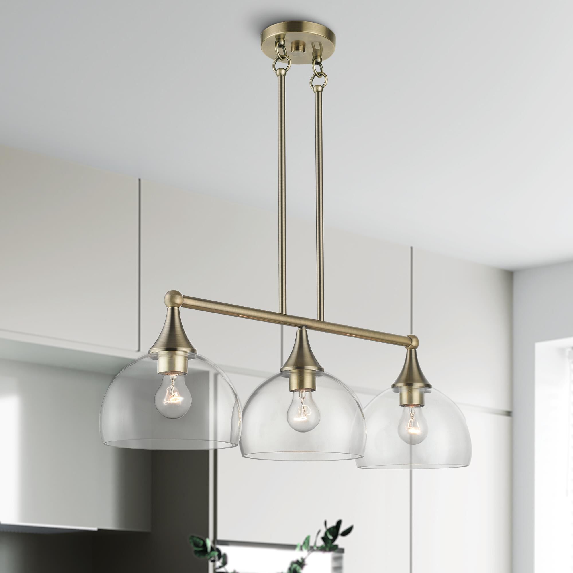 Glendon 30 Inch 3 Light Linear Suspension Light by Livex Lighting