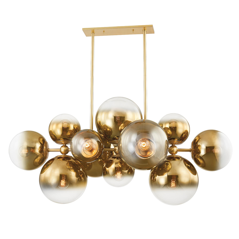 Kyoto Large Linear Chandelier by Corbett Lighting