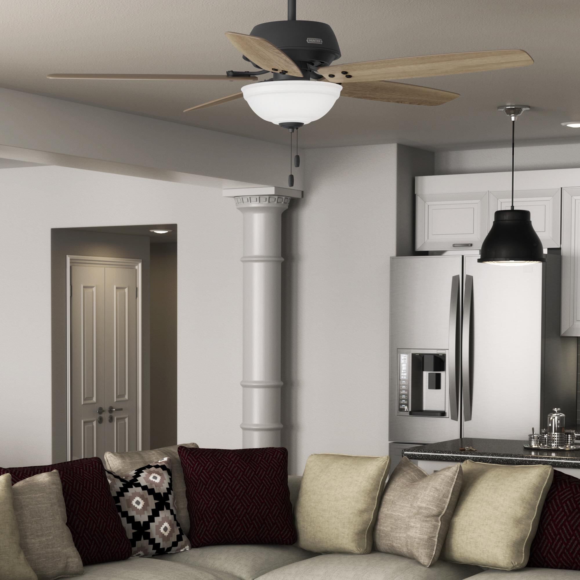 Reveille 60 Inch Ceiling Fan with Light Kit by Hunter Fan
