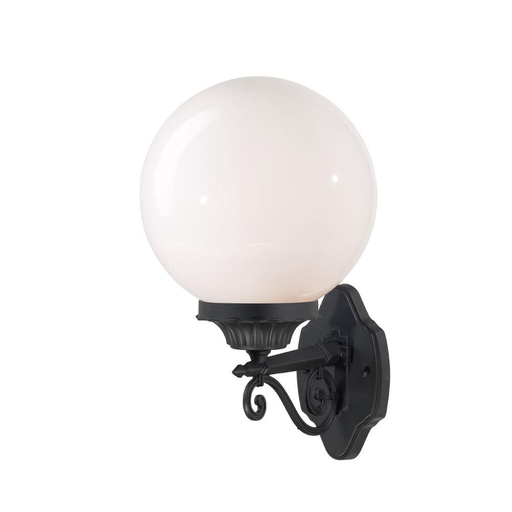 Shown in Matte Black finish and White glass and White Prismatic Acrylic Globe shade