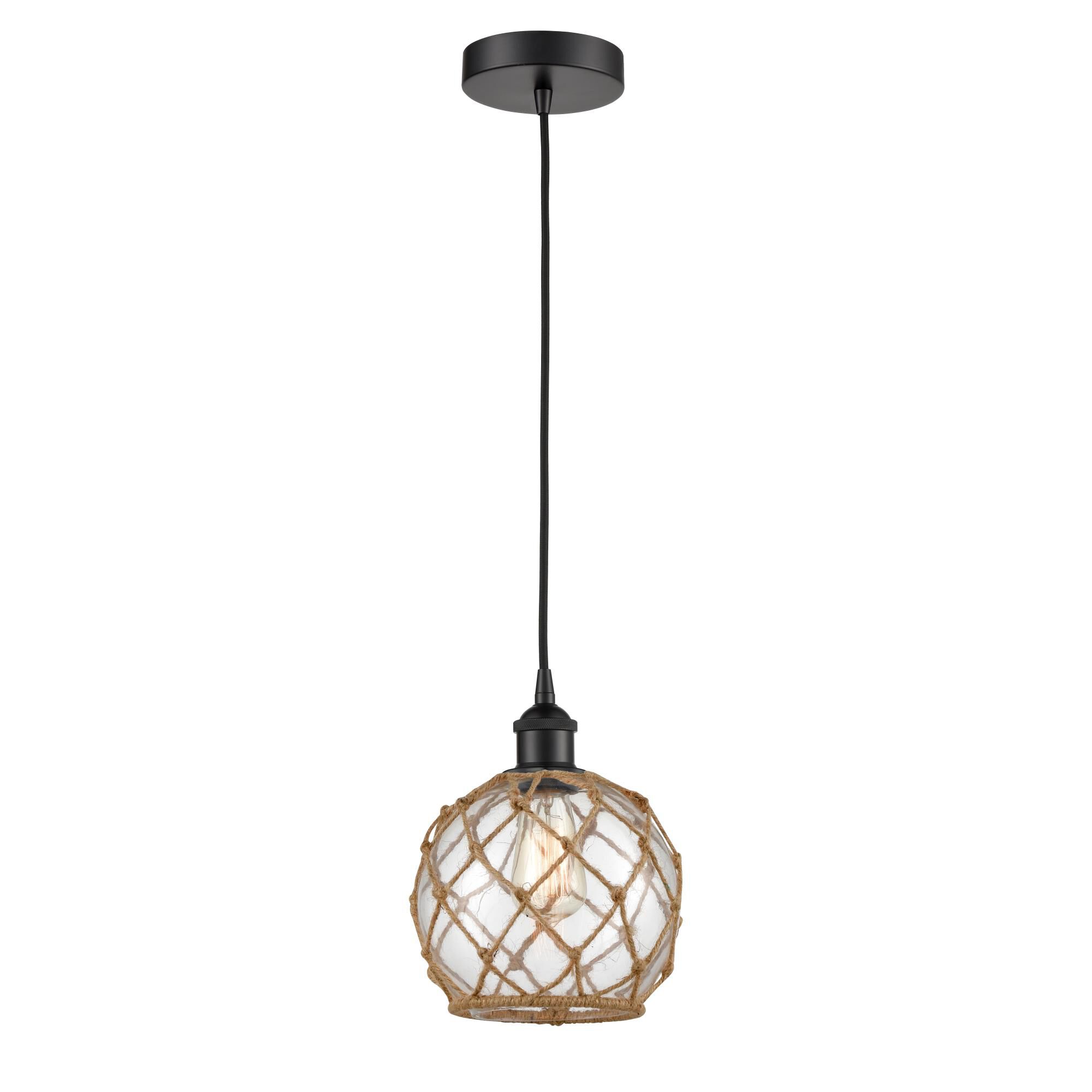 Bruno Marashlian Farmhouse Rope 8 Inch Mini Pendant by Innovations Lighting