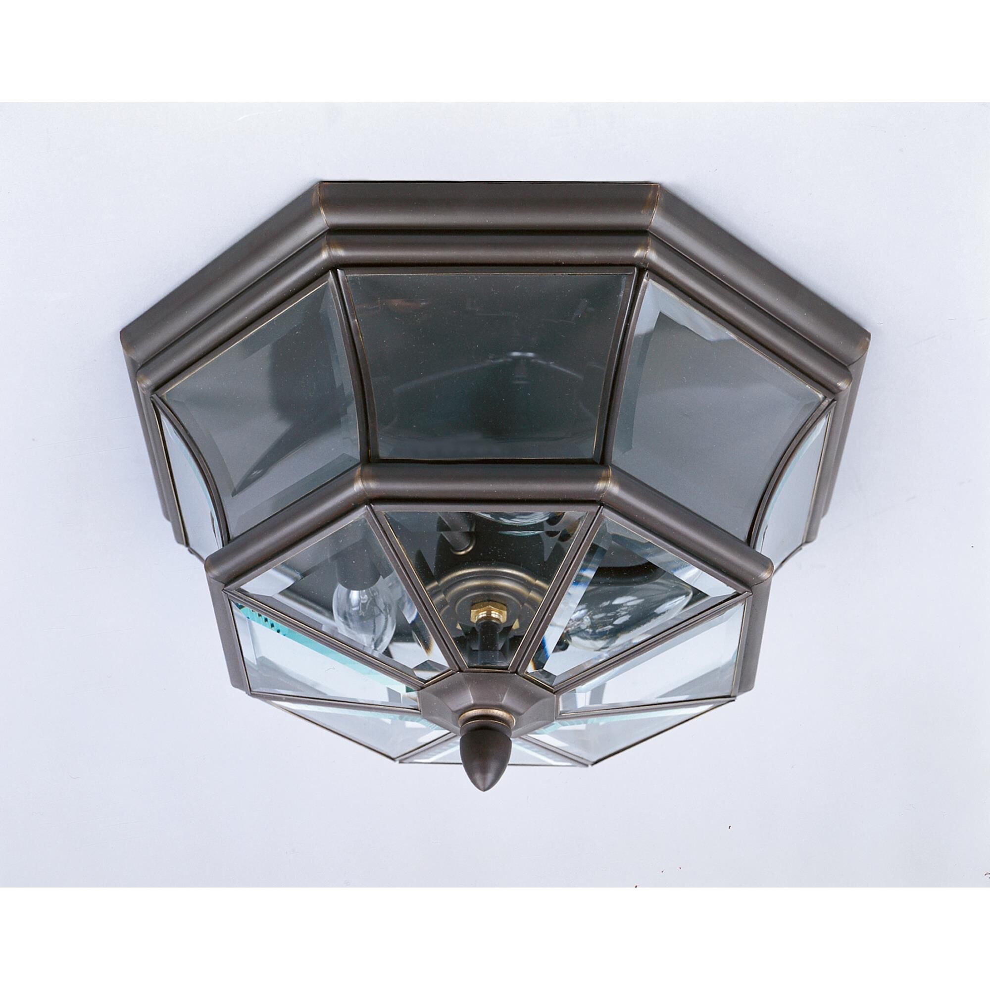 Shown in Medici Bronze finish and Clear Beveled glass