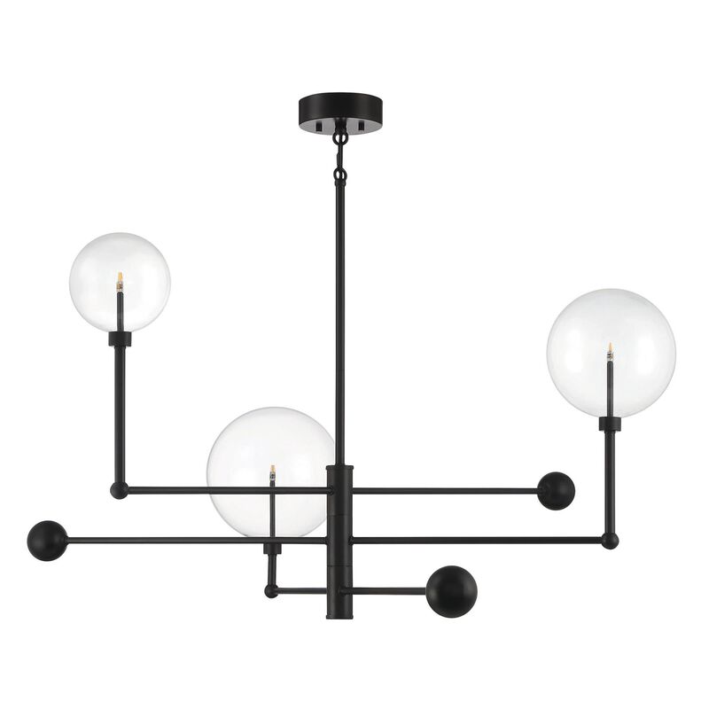 46 Inch 3 Light LED Chandelier by Meridian Lighting