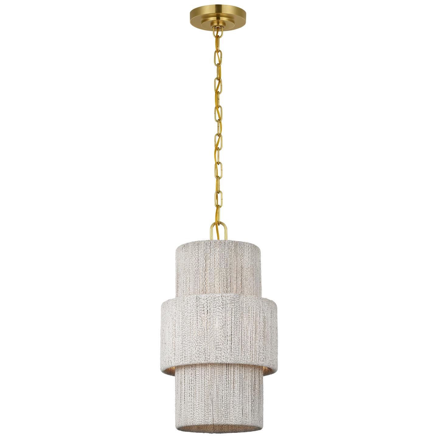 Shown in Antique-Burnished Brass and Washed Abaca finish