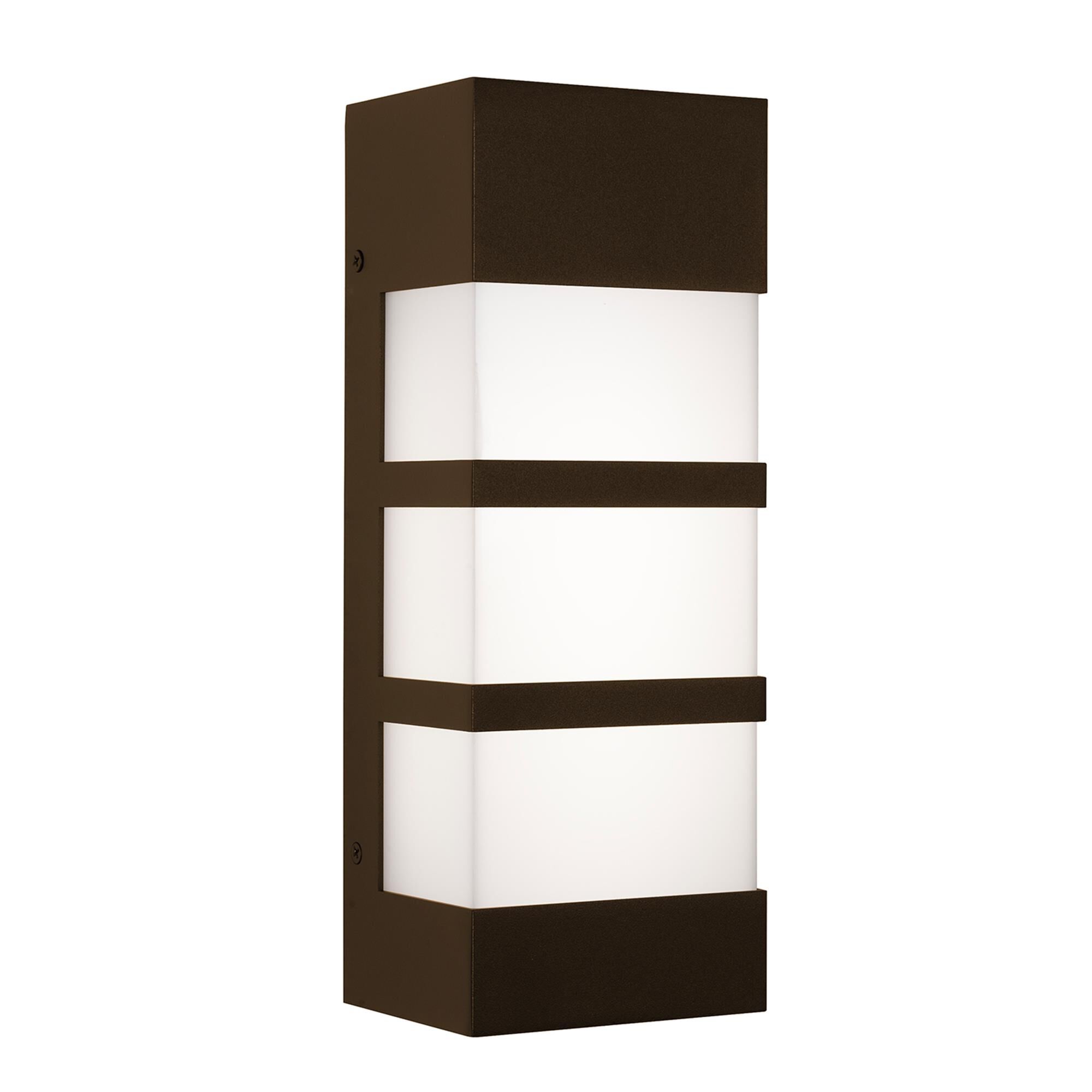 Shown in Bronze finish and White Acrylic glass