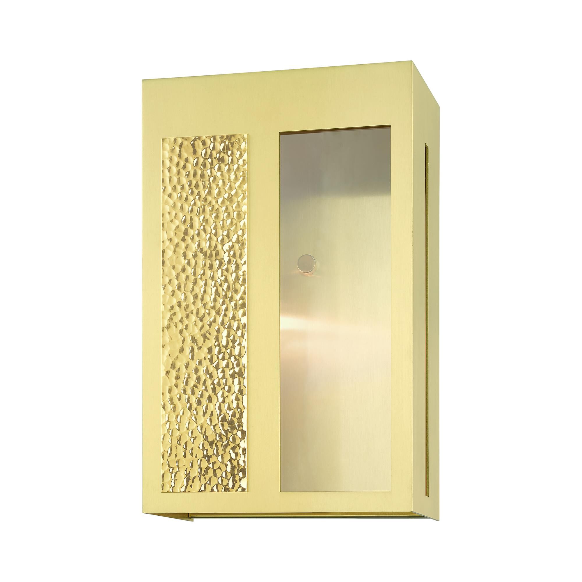 Shown in Satin Brass finish and Clear glass
