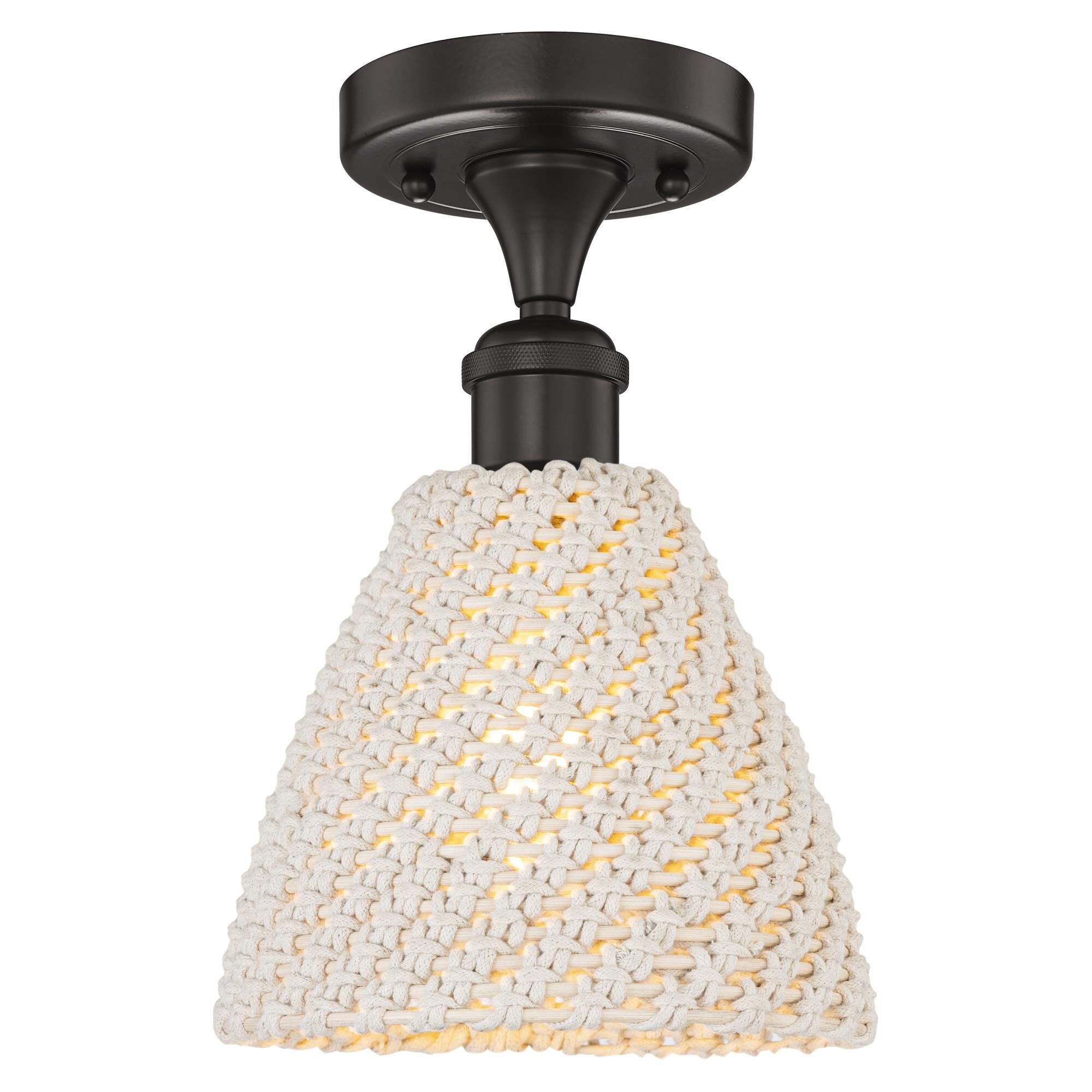 Bruno Marashlian Bristol Natural 8 Inch Semi Flush Mount by Innovations Lighting