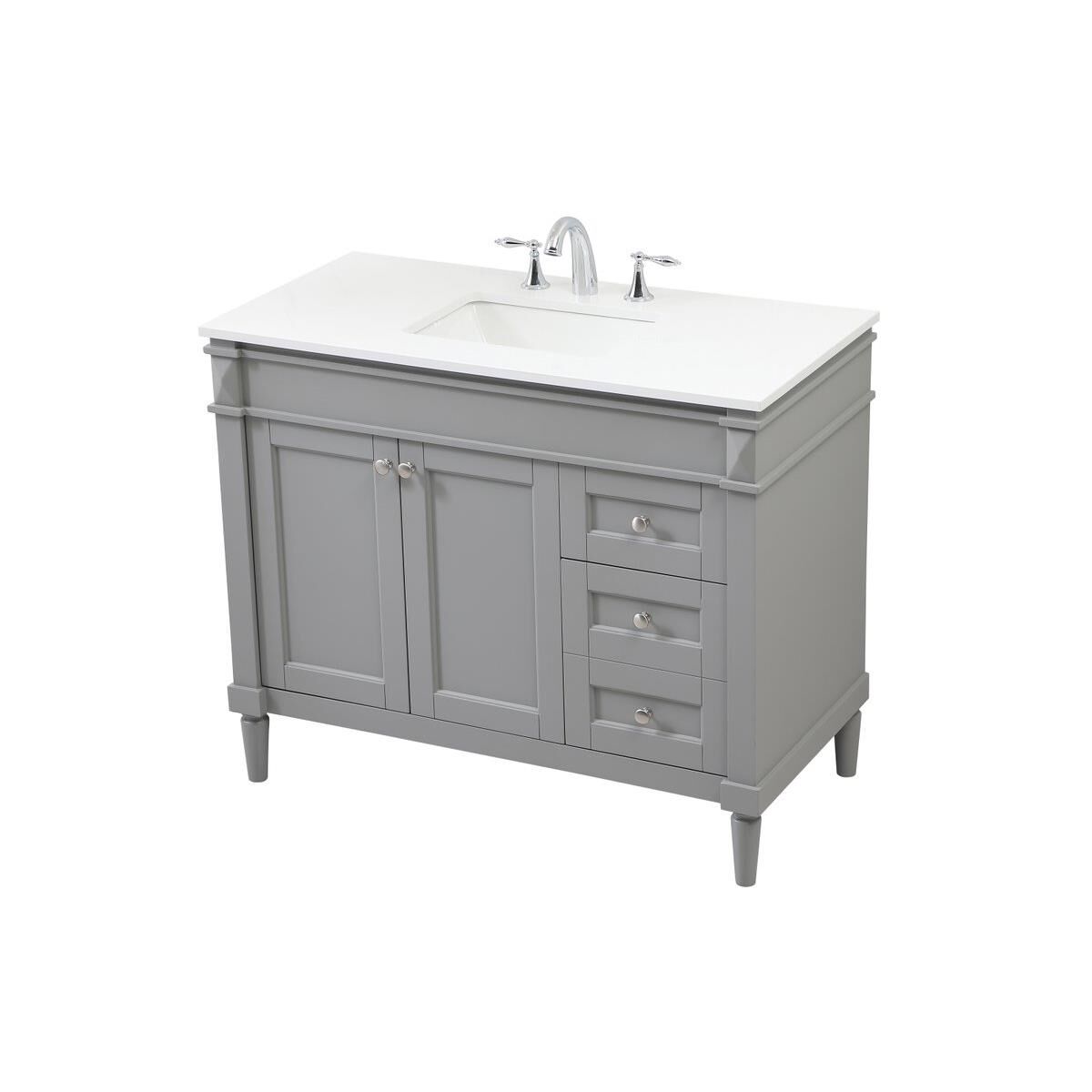 Shown in Grey finish and No Backsplash accent