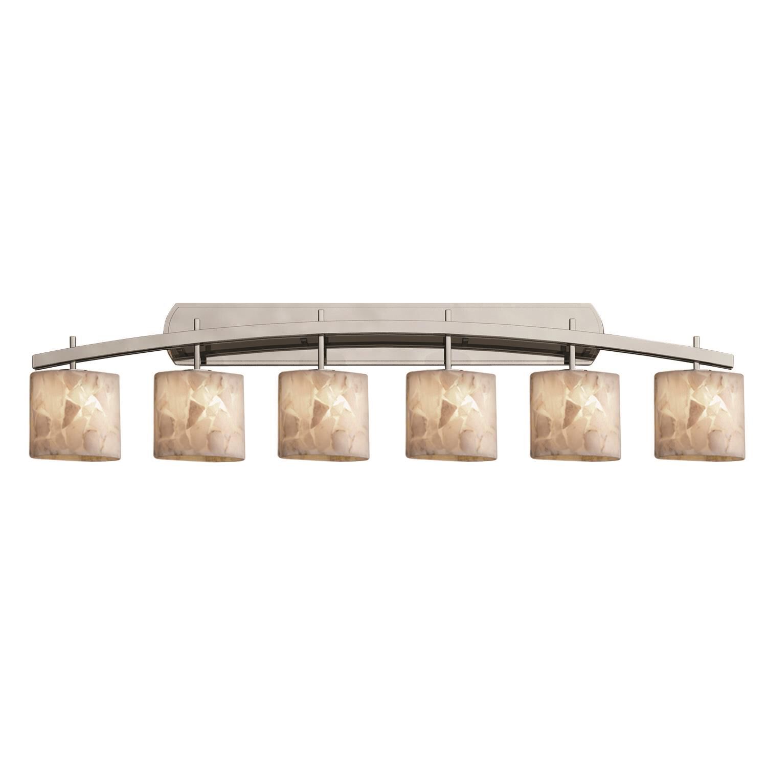 Alabaster Rocks! 56 Inch 6 Light Bath Vanity Light by Justice Design Group
