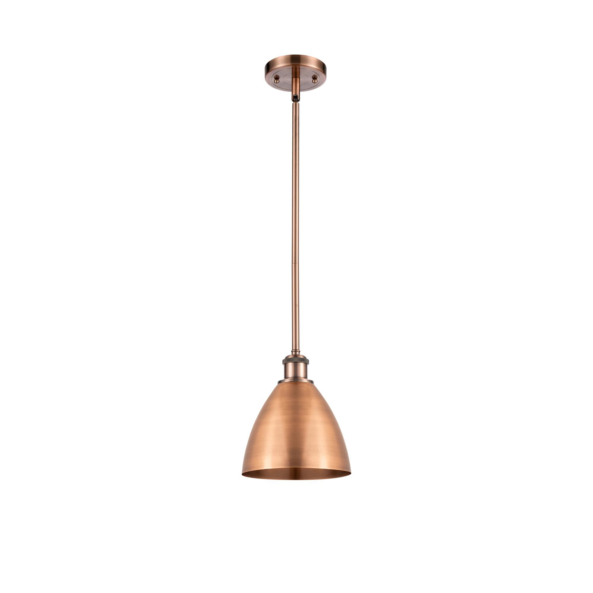 Shown in Antique Copper finish and Antique Copper Ballston Dome shade