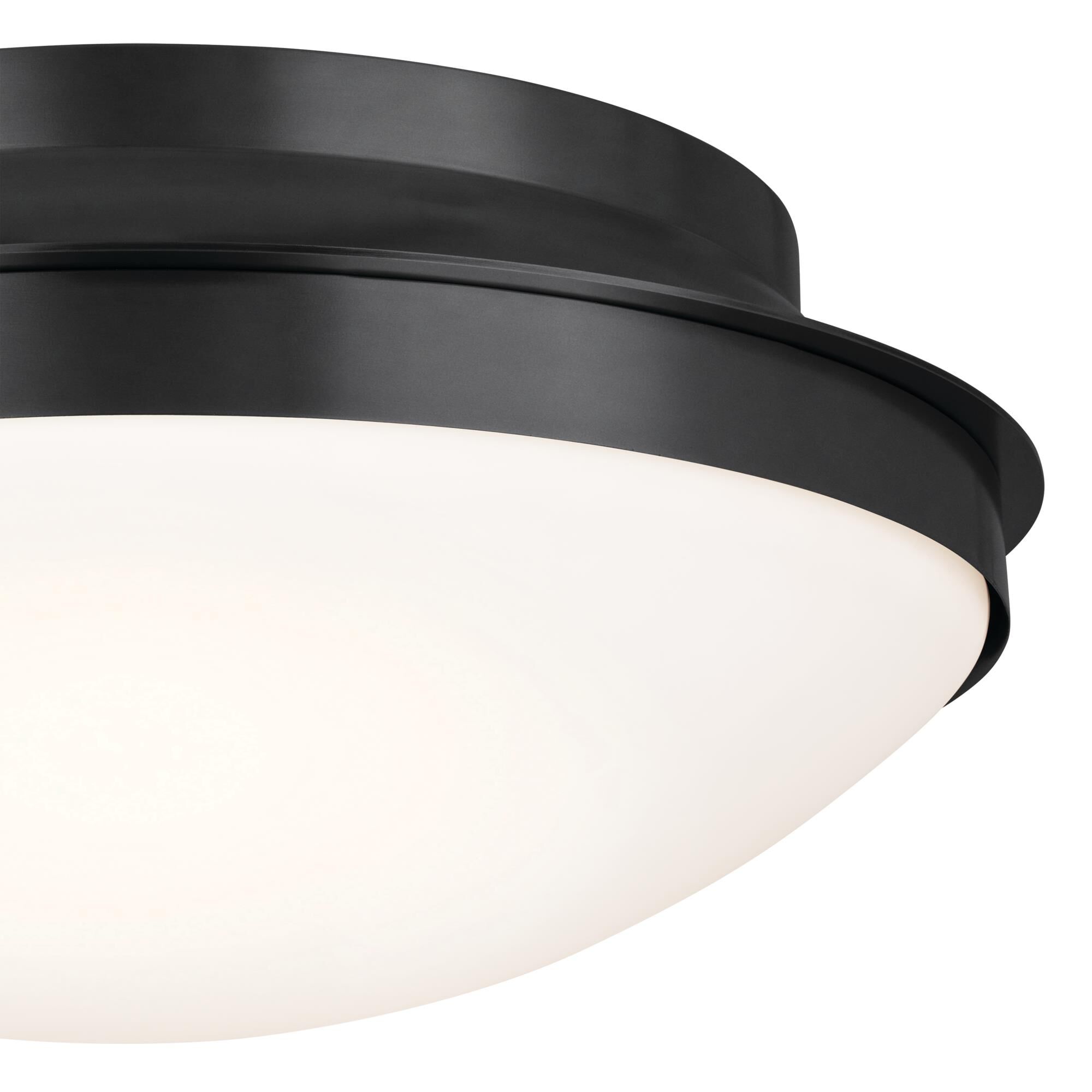 Shown in Black finish and Satin Etched Cased Opal glass