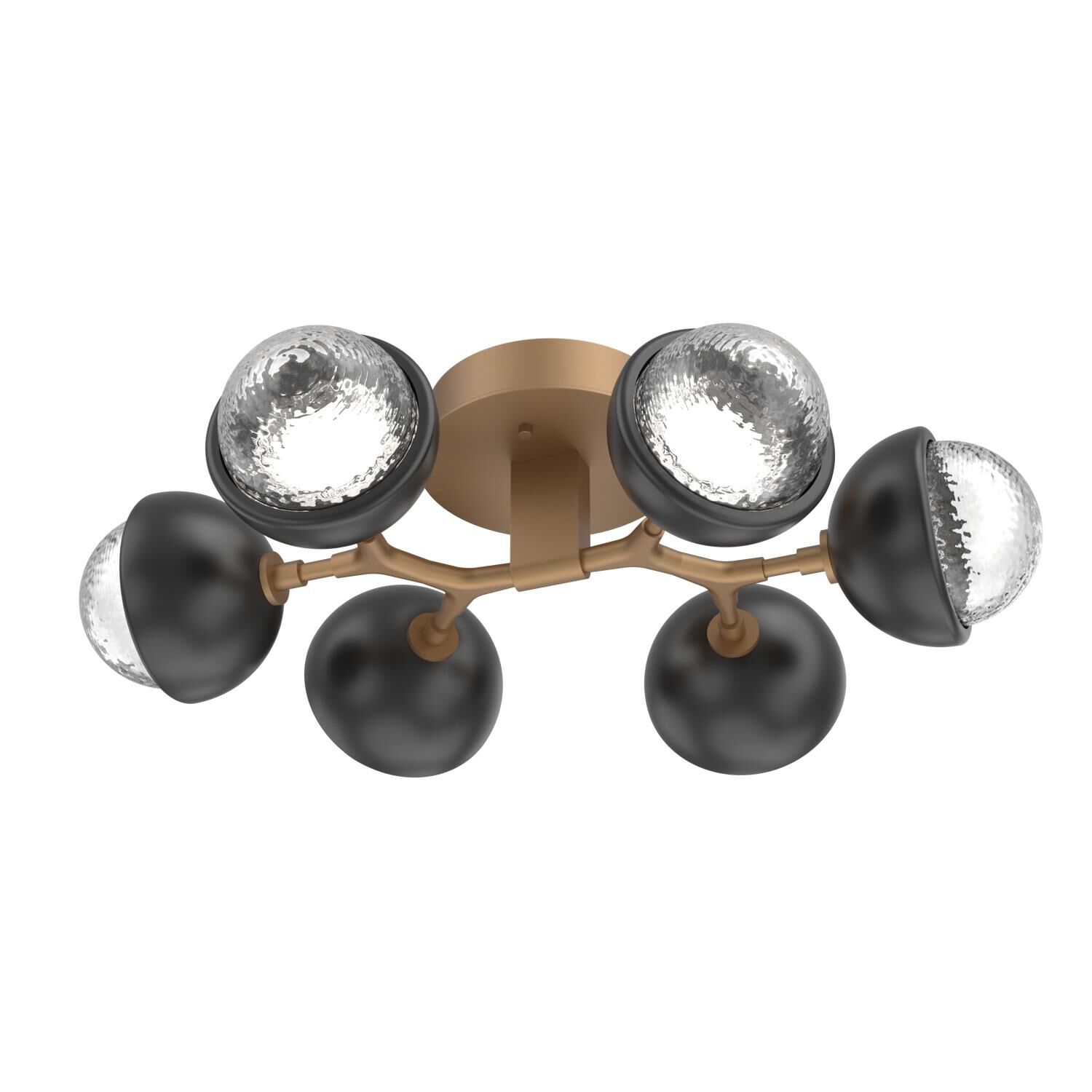 Shown in Novel Brass finish and Clear glass and Matte Black accent