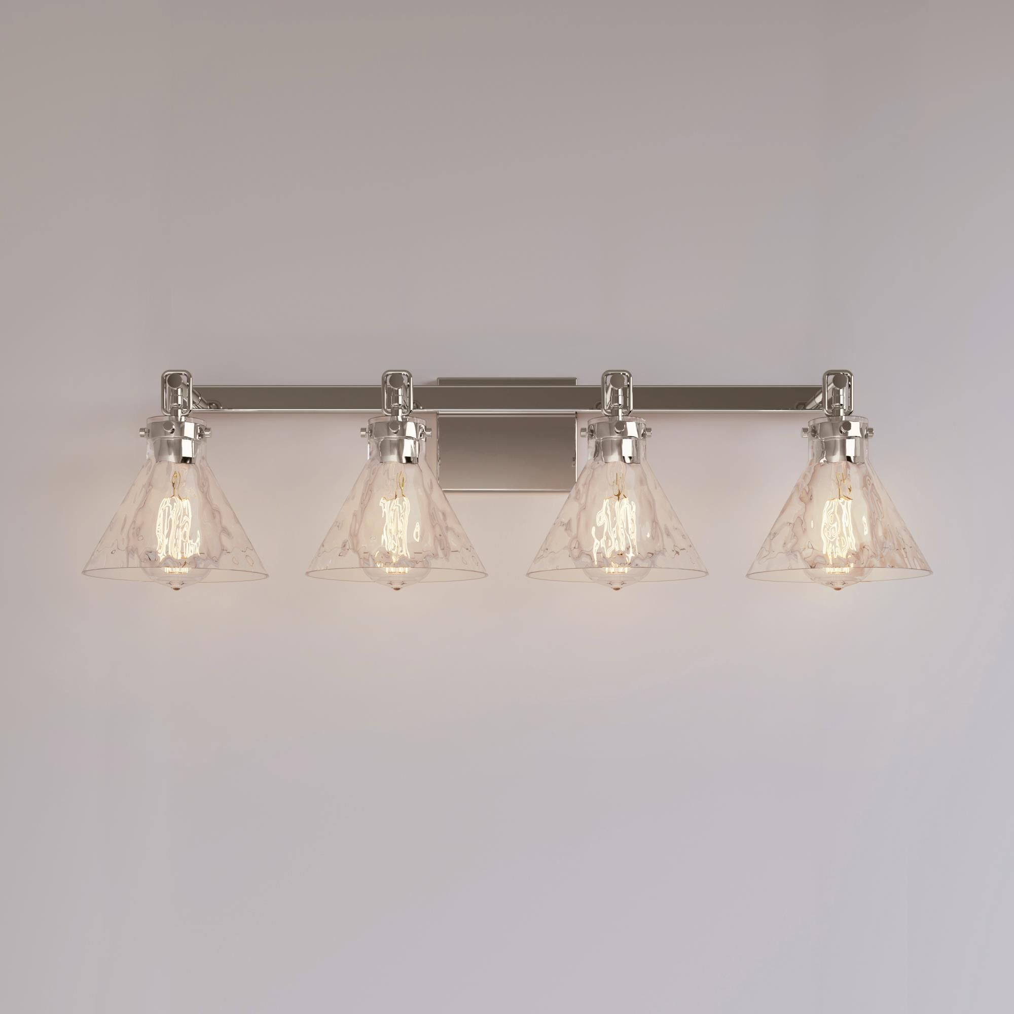 Shown in Polished Nickel finish and Clear Water glass