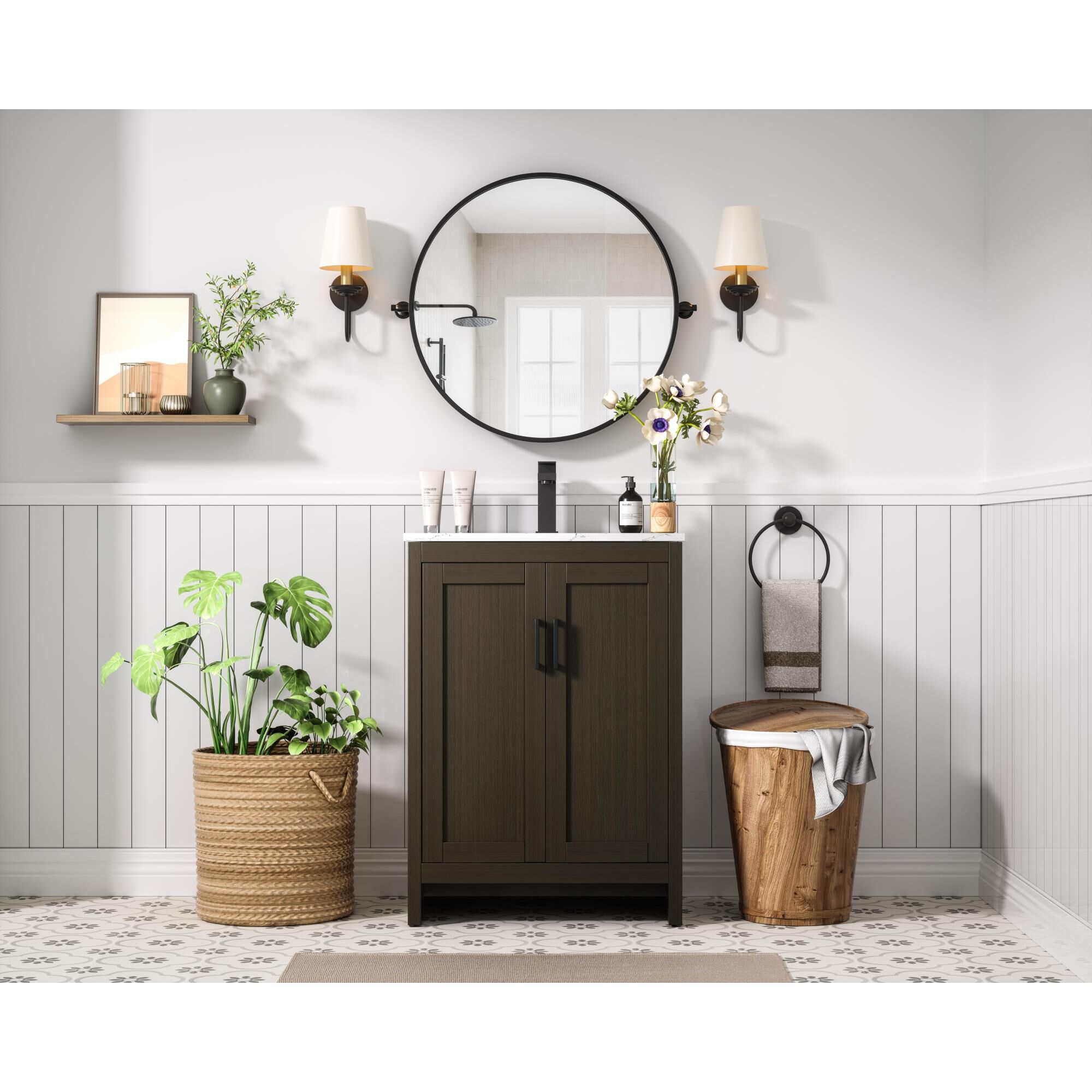 Shown in Mocha Brown finish