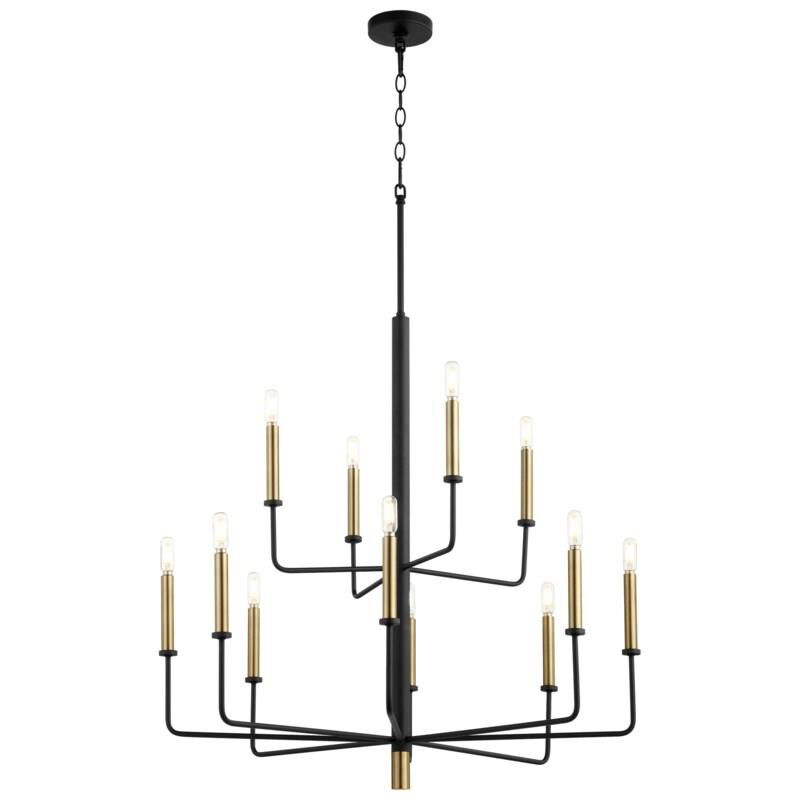 Shown in Noir-Aged Brass finish