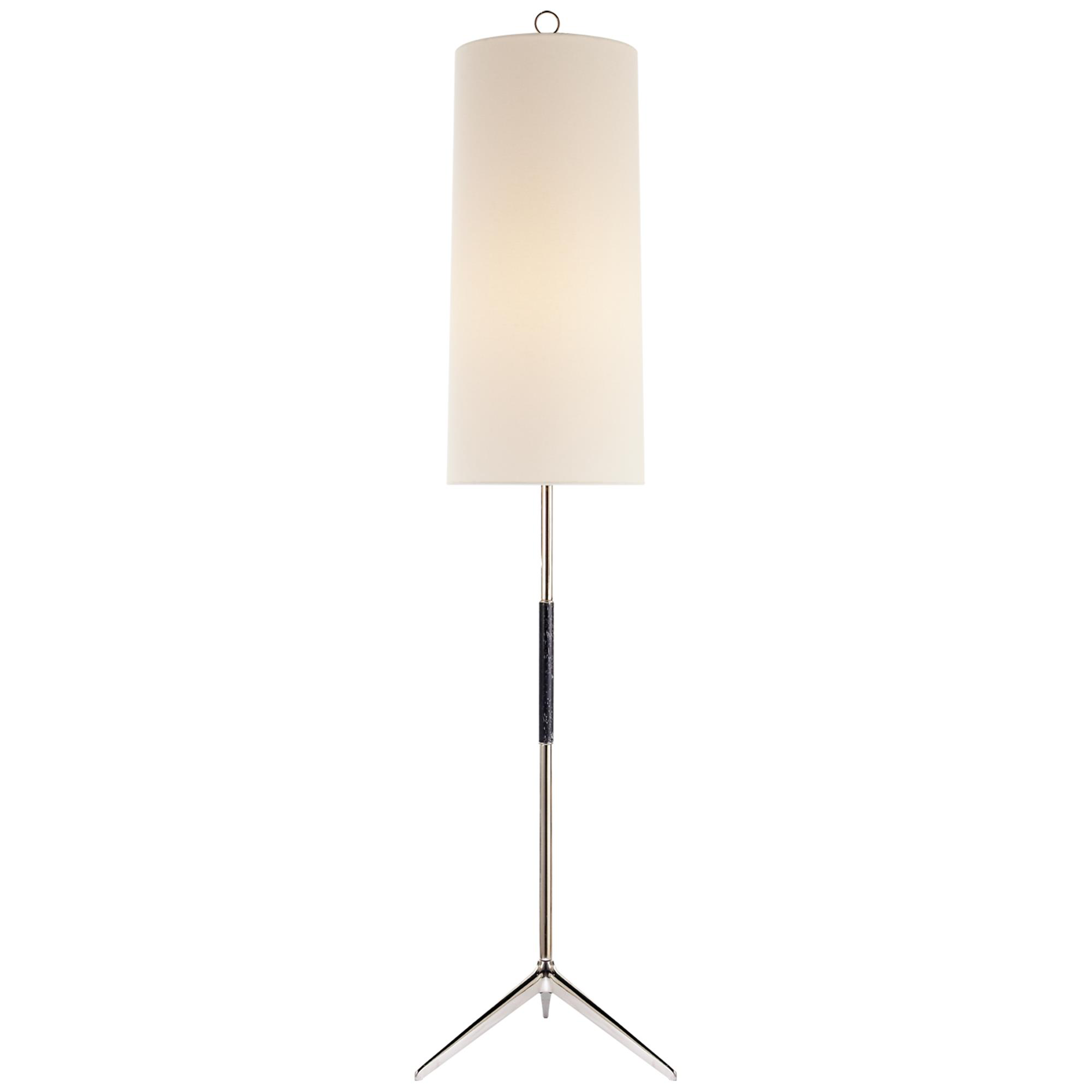 Shown in Polished Nickel finish and Linen shade