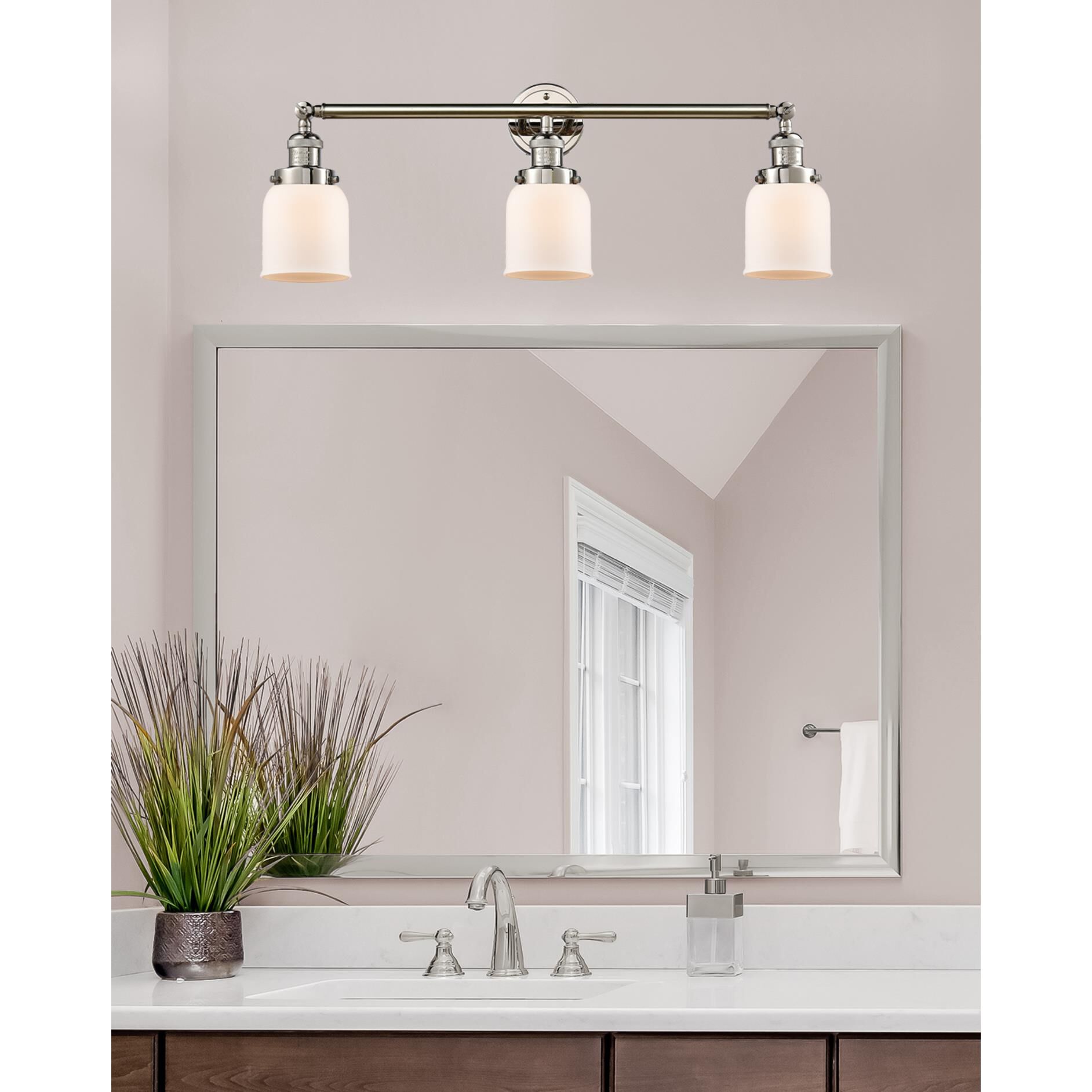 Bruno Marashlian Small Bell 30 Inch 3 Light Bath Vanity Light by Innovations Lighting