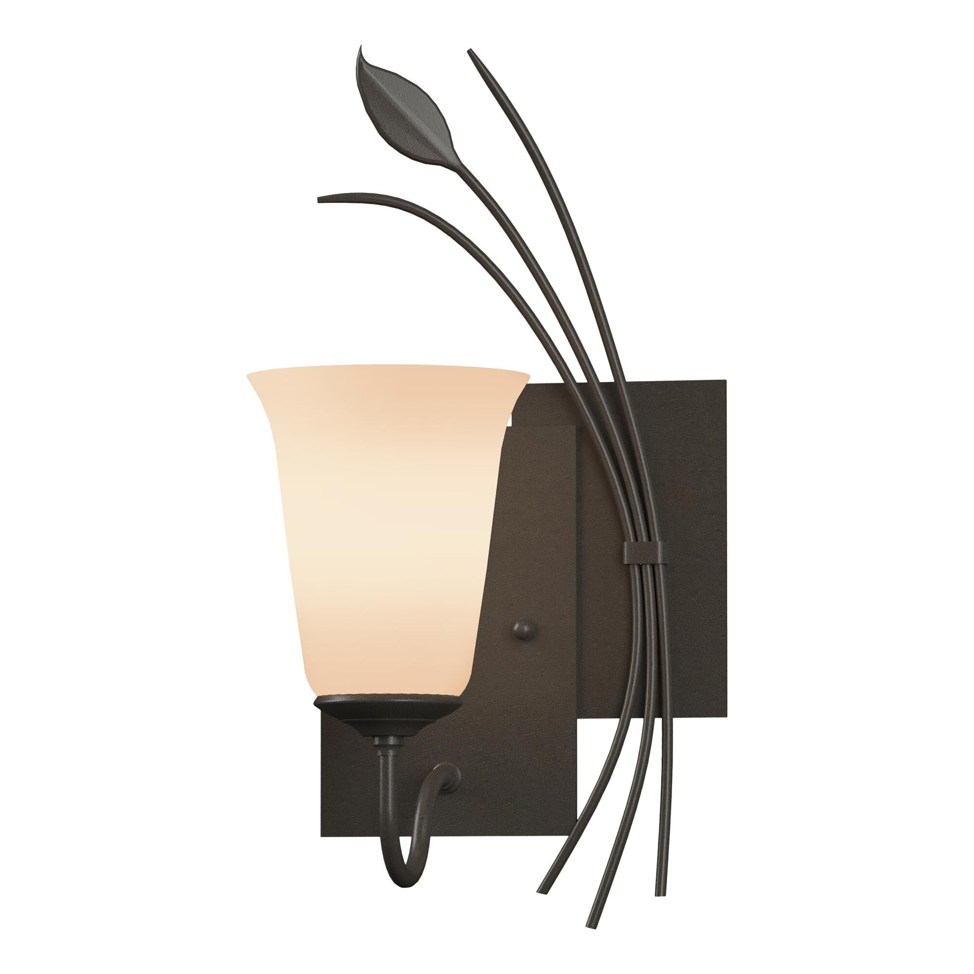 Shown in Dark Smoke finish and Opal glass and Orientation: Right accent